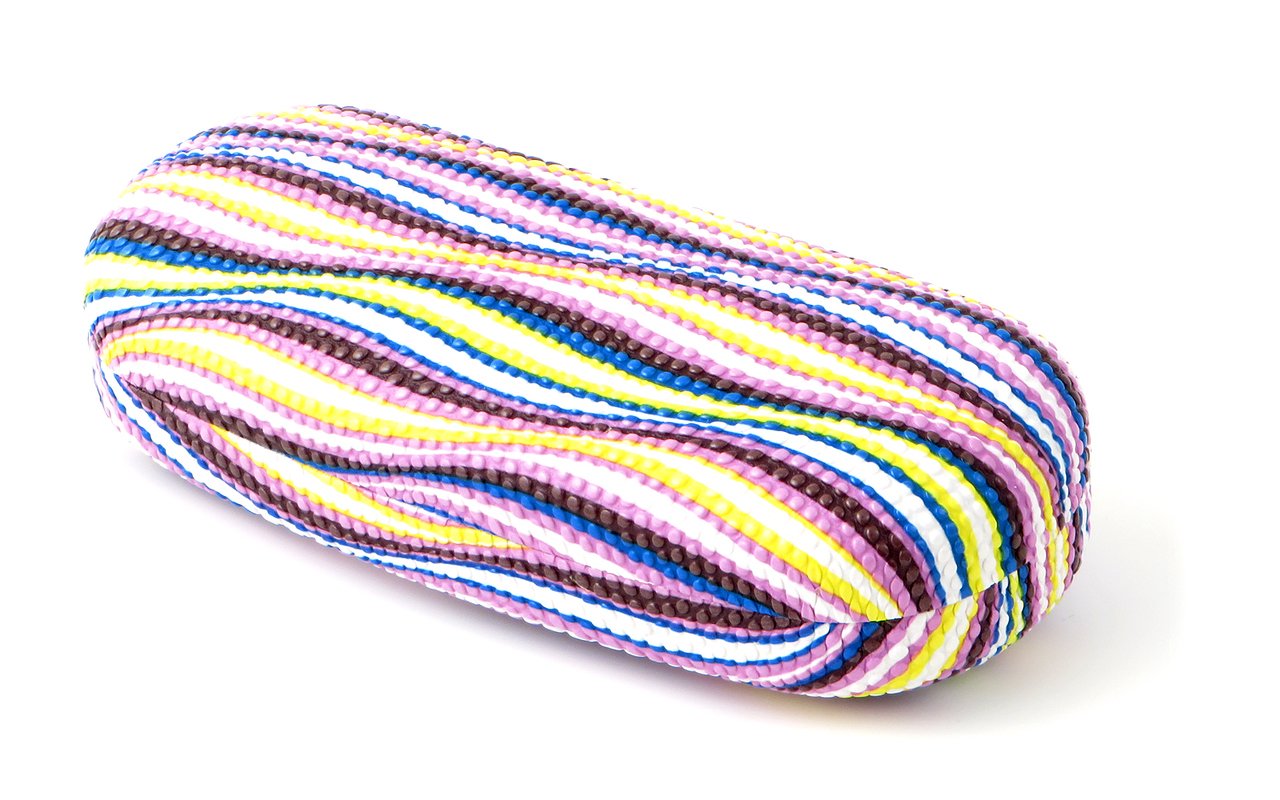 Striped Non-Slip Eyeglass Hard Case - Large Size for Most Eyewear, Sunglasses & Reading Glasses | Durable Protection for Travel, Work & Daily Use