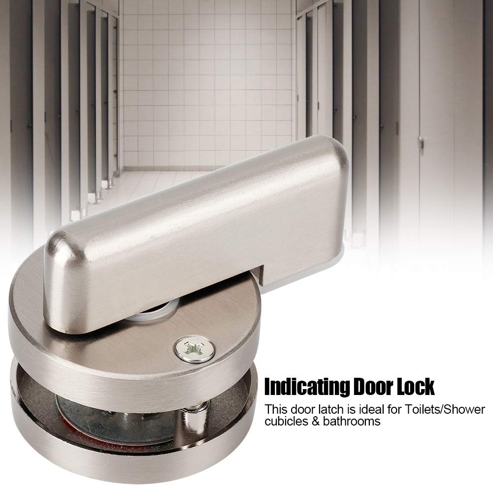 MY-402 Stainless Steel Bathroom Toilet WC Indicator Deadbolt Lock - Vacant/Engaged Sign for Public Restroom & Toilet Partition Doors - Durable Door Lock for Commercial Restrooms, Offices & High-Traffic Areas