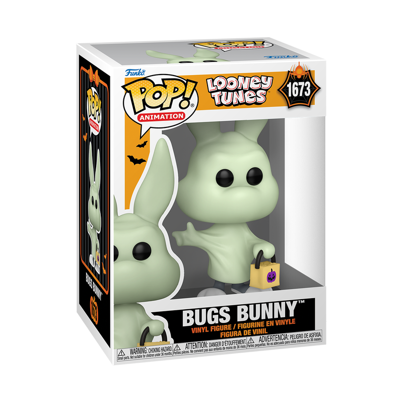 Bugs Bunny in Ghost Costume Funko Pop #1673 - Looney Tunes Halloween Collectible with Protector Case - Perfect for Display, Gifts, and Pop Culture Collections