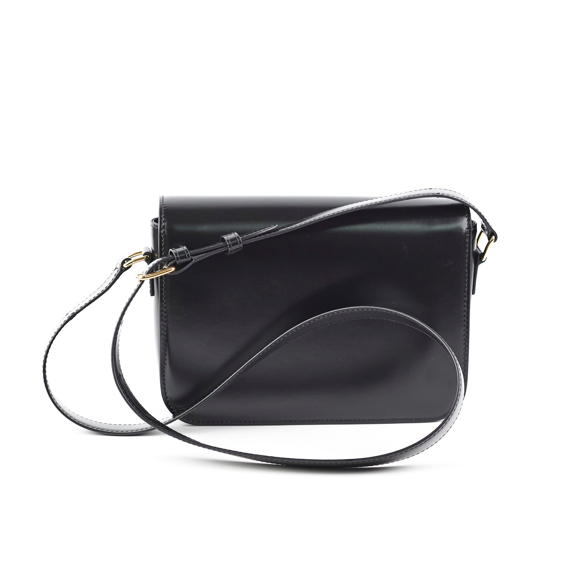 Celine Classique Triomphe Black Leather Crossbody Bag for Women | Luxury Designer Handbag for Everyday Use, Date Night & Office