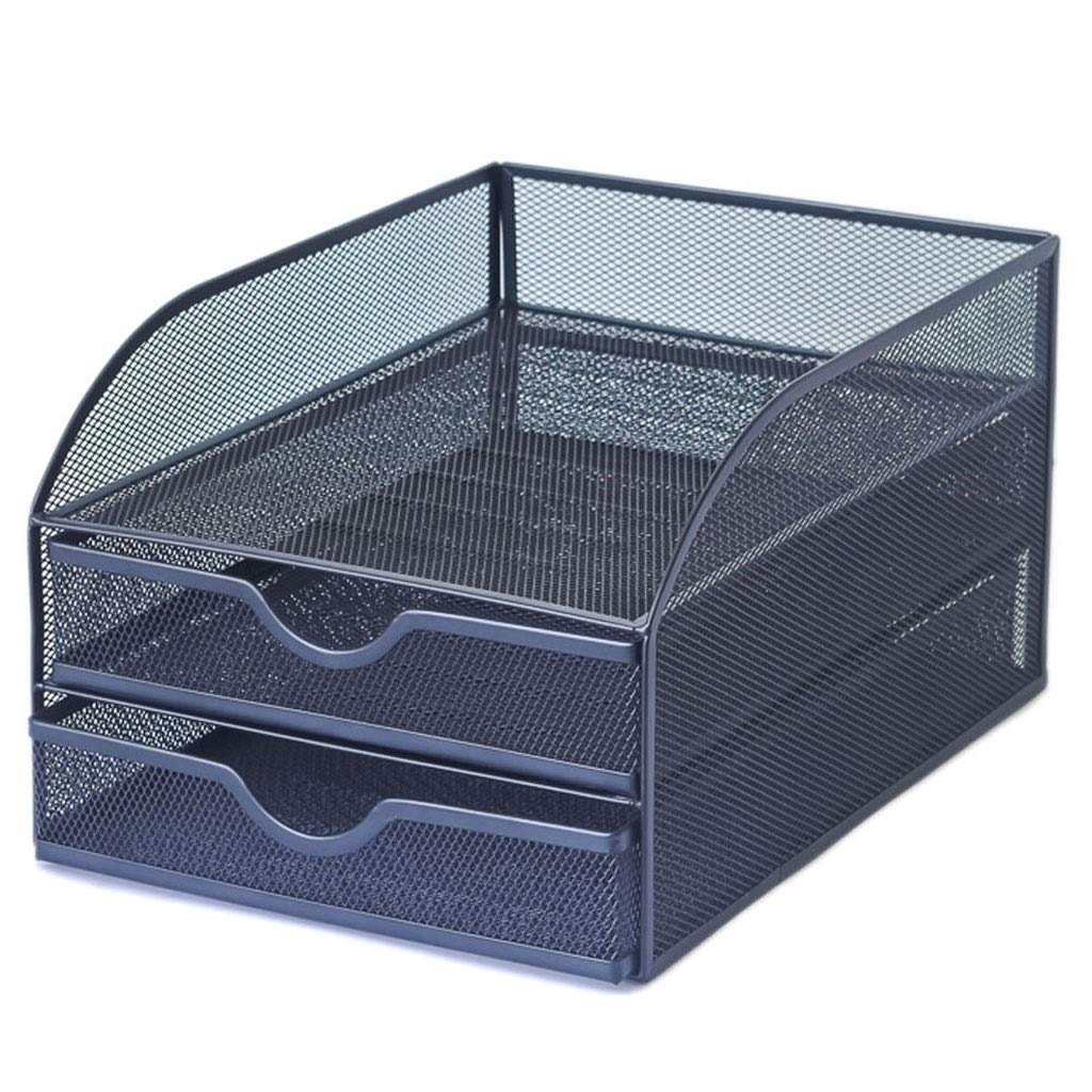 Metal File Holder & Desk Organizer Set - No Assembly Needed, Multifunctional Office Storage for Home, School & Office Use | Perfect for Organizing Documents, Papers & Office Supplies