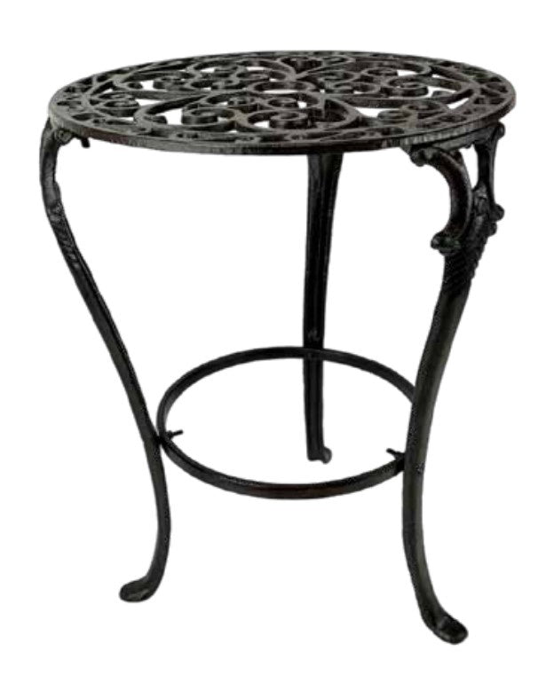 Large Cast Iron Plant Stand for Indoor & Outdoor Use - Heavy Duty Metal Flower Pot Holder for Patio, Garden, and Home Decor