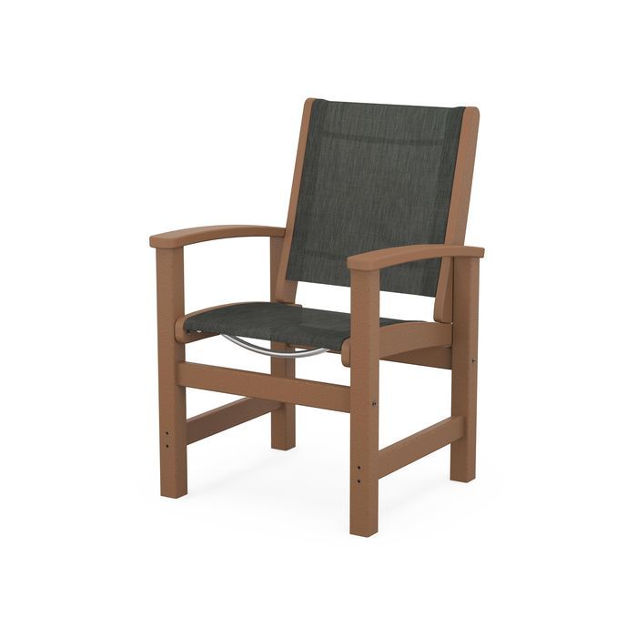 POLYWOOD Coastal Dining Chair - Weather-Resistant Outdoor Furniture, All-Weather Adirondack Chair for Patio, Deck, Garden & Poolside - Perfect for Backyard, Beach House & Waterfront Dining