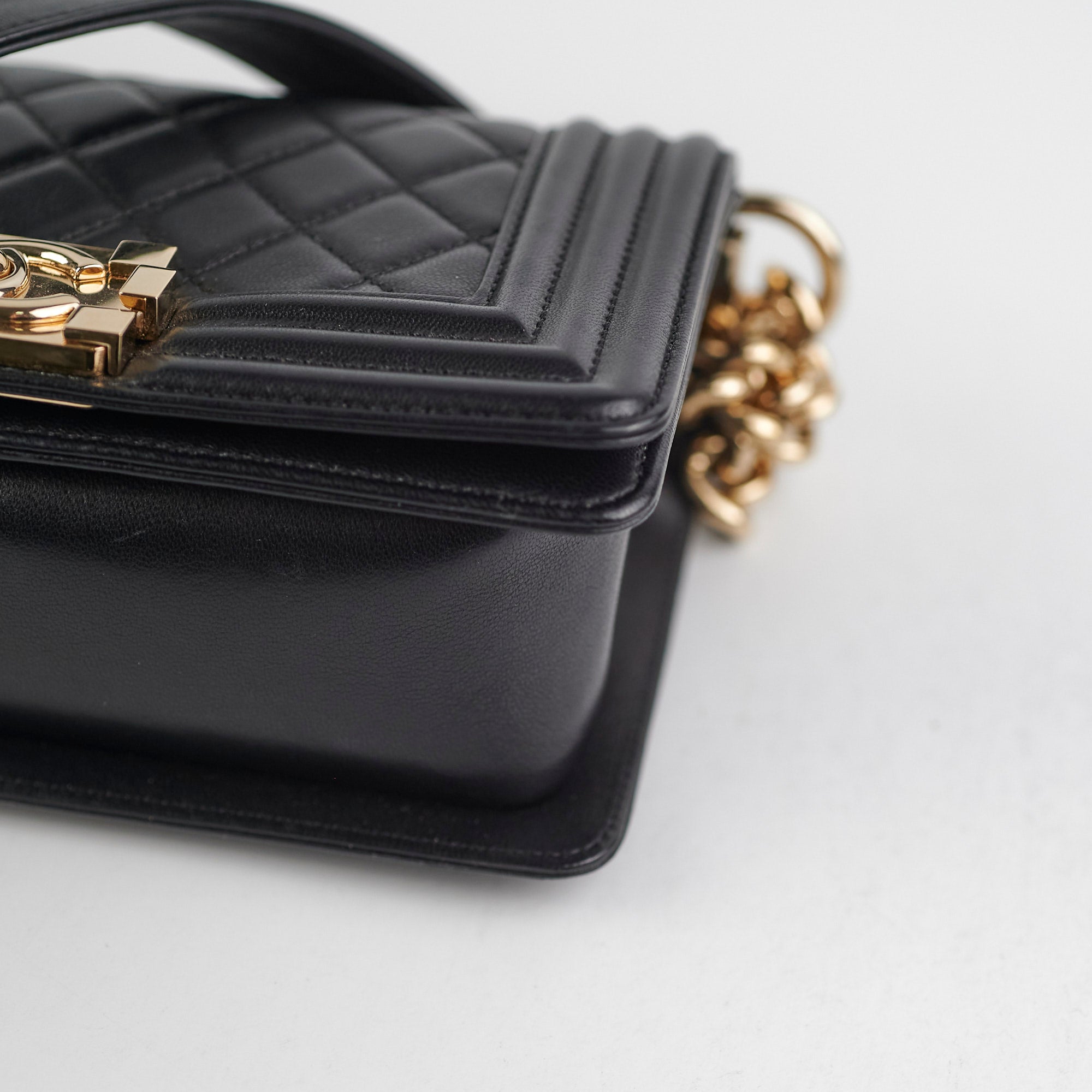 Chanel Small Boy Black Leather Bag - Luxury Designer Handbag for Women | Perfect for Evening Parties, Date Nights & Special Occasions