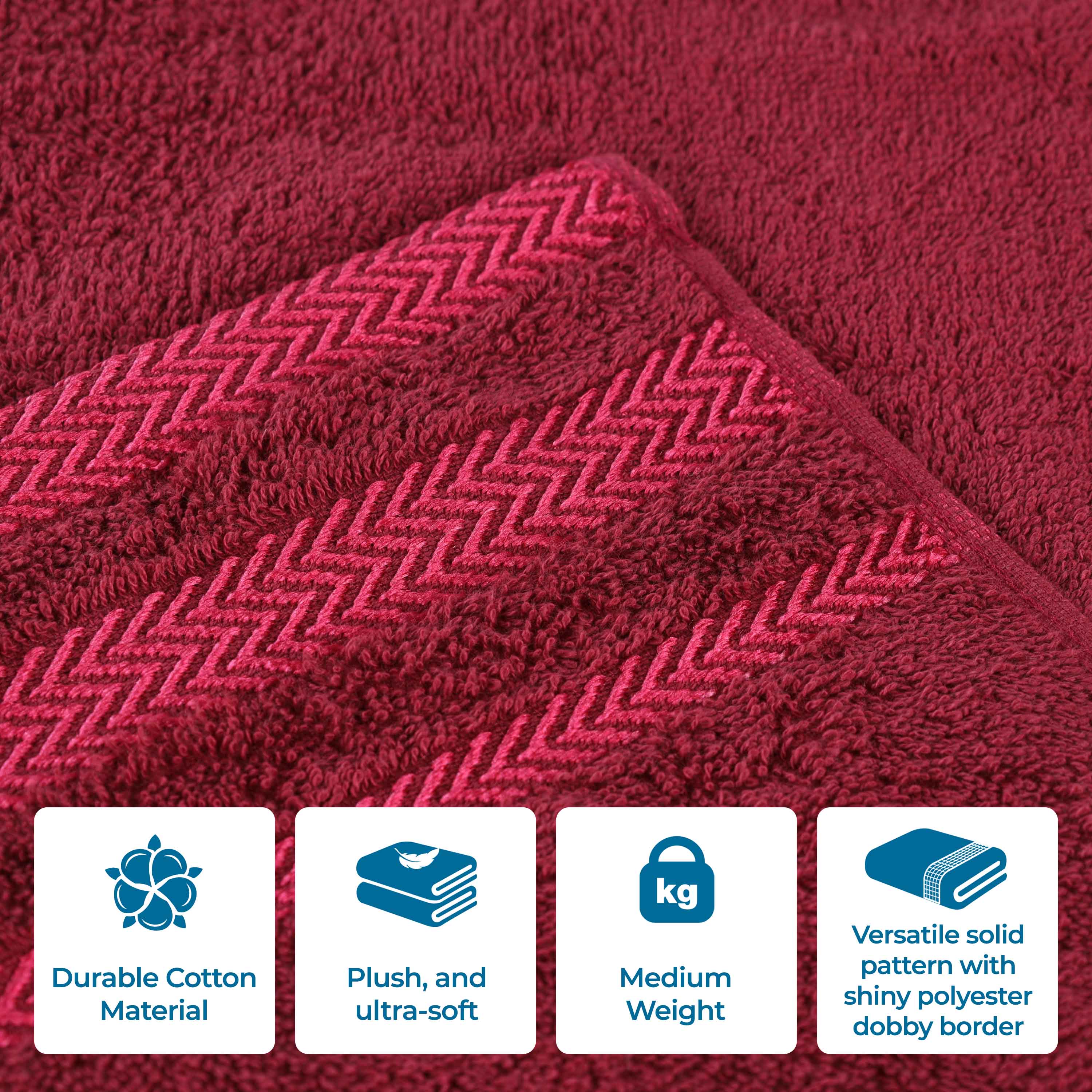 Premium 6-Pack Hays Cotton Soft Medium Weight Hand Towels - Absorbent & Quick-Drying for Kitchen, Bathroom & Guest Use