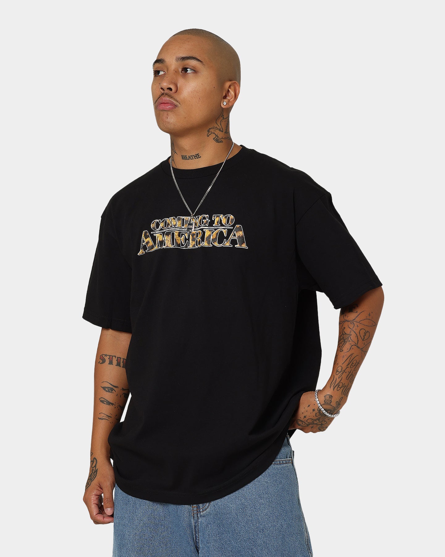 American Thrift X Coming To America Movie T-Shirt - Black Cotton Tee - Perfect for Movie Fans, Cosplay & Casual Wear