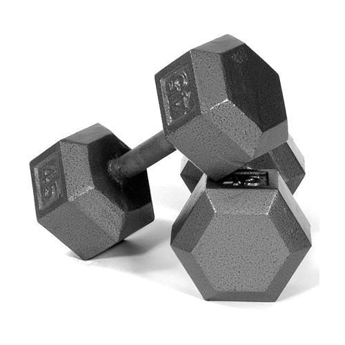 Troy USA Sports 80-100 lb. Hex Dumbbell Set for Home Gym, Strength Training & Weightlifting - Heavy Duty Rubber Coated Free Weights for Men & Women