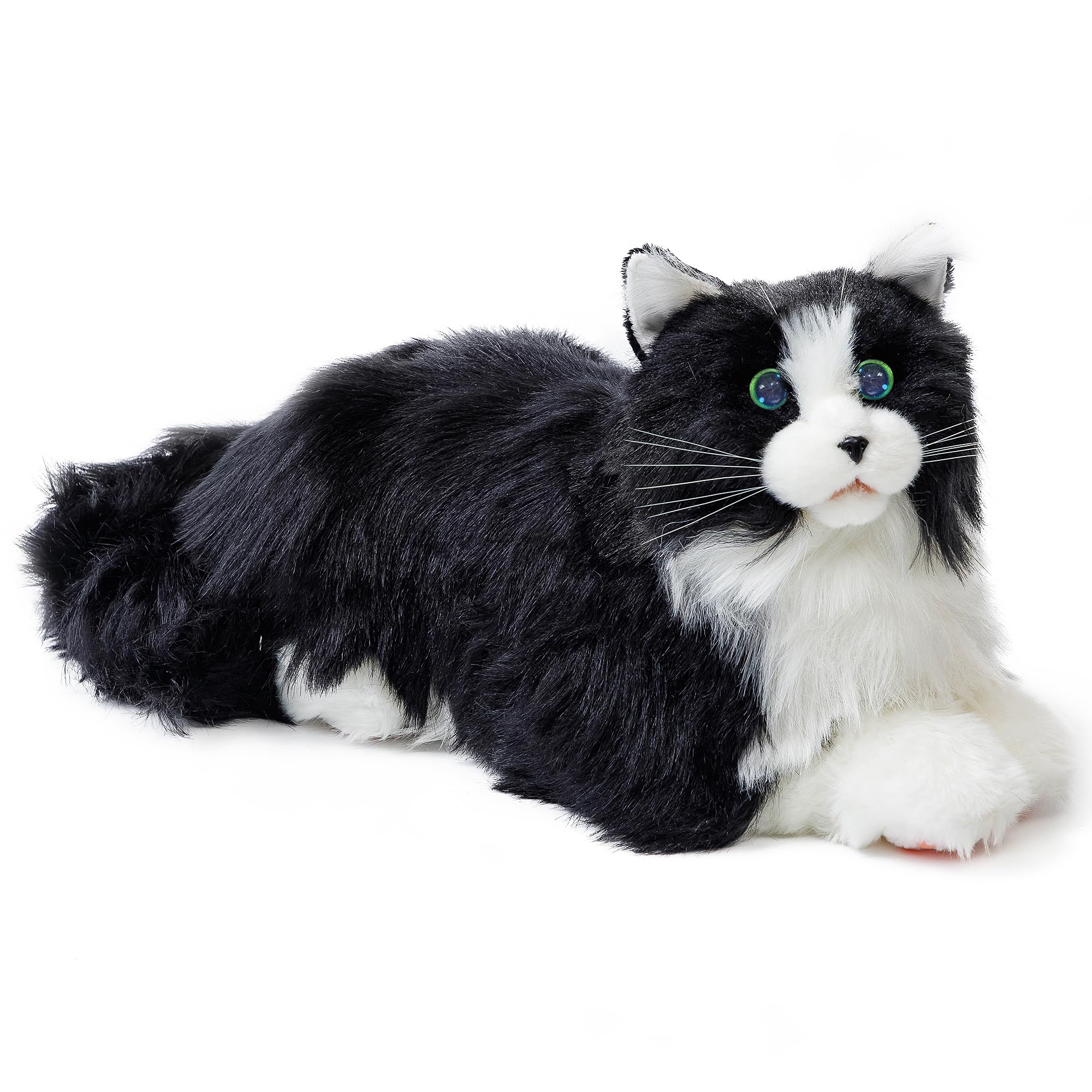 MetaCat Bicolor B&W - Interactive Companion Robot Cat with Voice Control, Heartbeat & Lifelike Animations - USB-C Rechargeable Smart Pet for Kids & Seniors - Perfect Gift for Cat Lovers, Therapy & Family Bonding Time