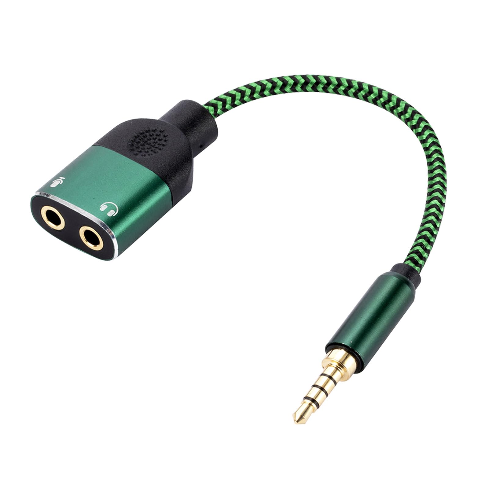 HIOPOIUYT Plug and Play USB Sound Card with 3.5mm Audio Jack - USB to Headphone Adapter for PC/Laptop - No Driver Required - Perfect for Gaming, Streaming & Conference Calls