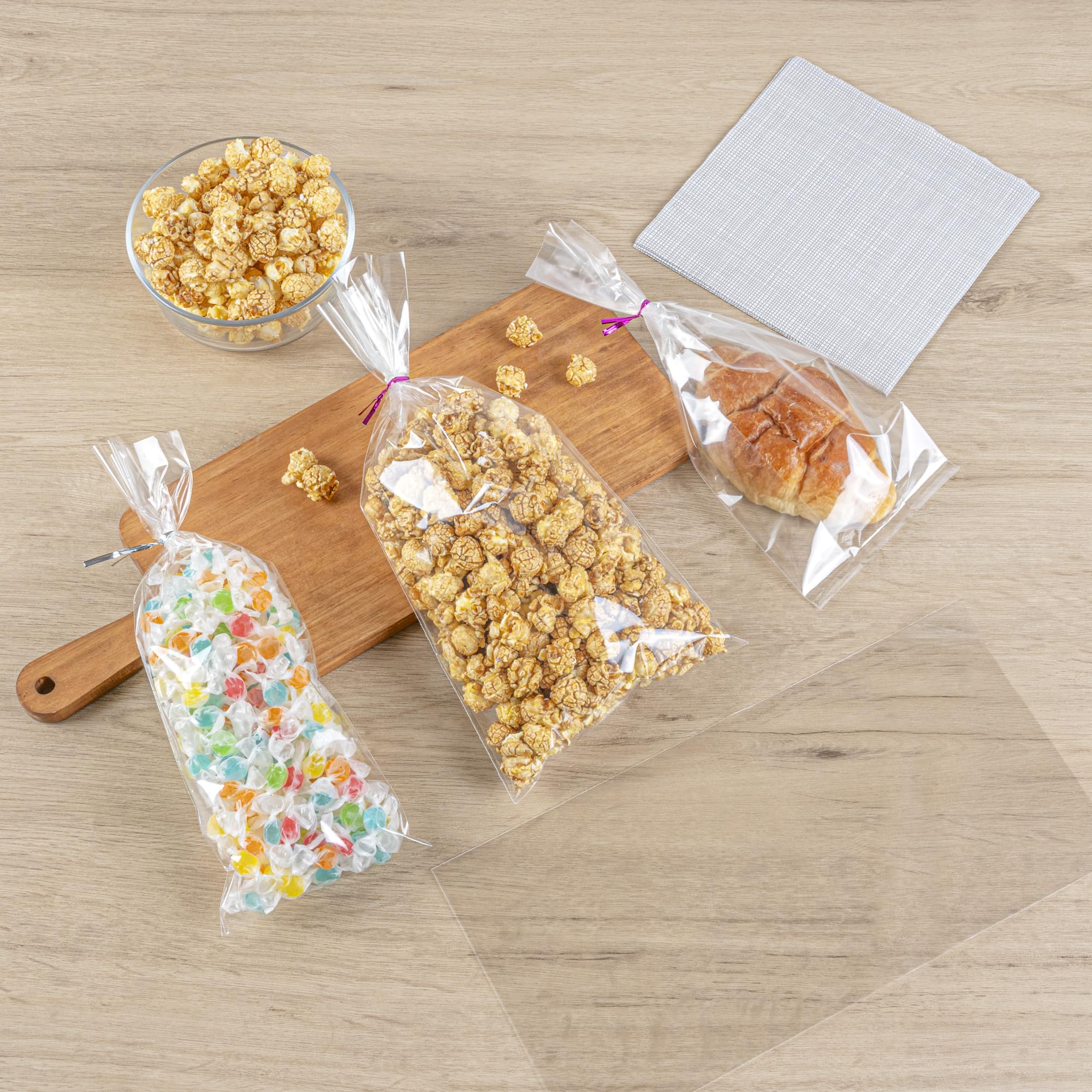 Restaurantware 14x7 Inch Heat Seal Bags - 100 Pack Clear Resealable Plastic Pouches for Snacks, Meals & Food Storage | Recyclable, No Flap Design | Perfect for Restaurants, Catering & Home Meal Prep
