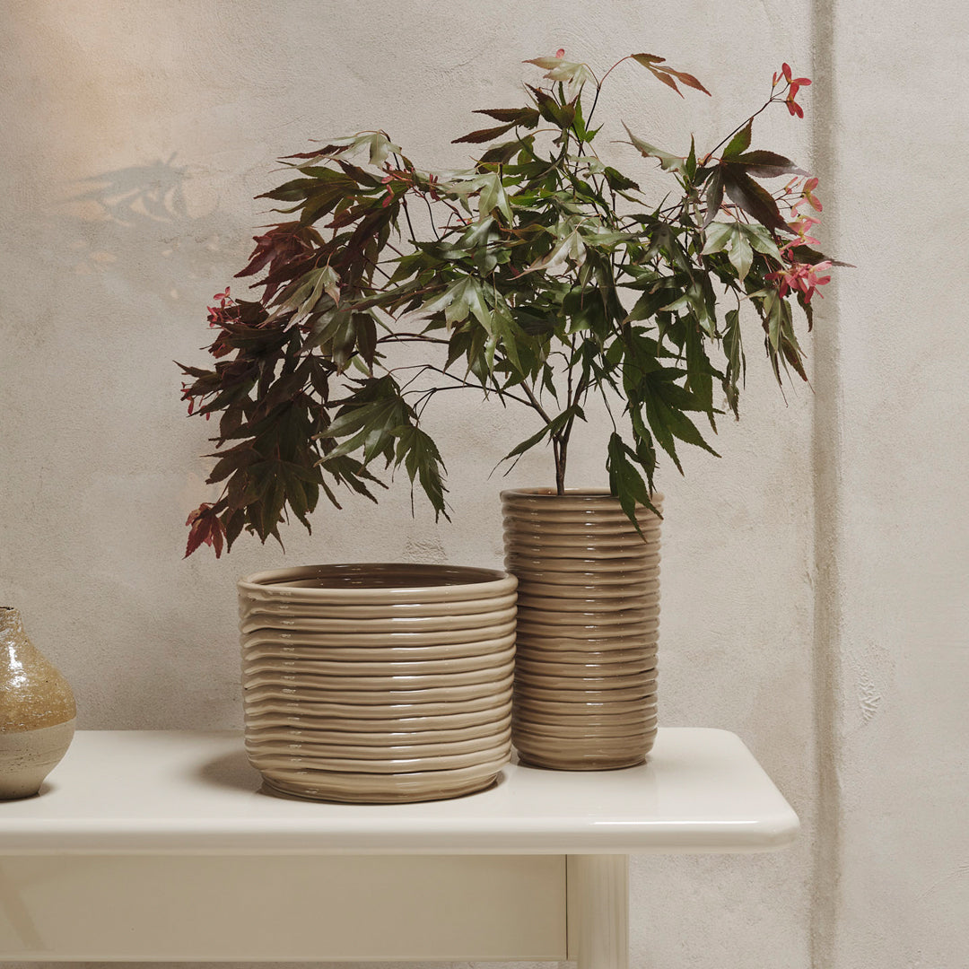 Ferm Living Kurinu Corduroy Vase - Textured Home Decor for Modern Living Rooms, Bedrooms & Office Spaces