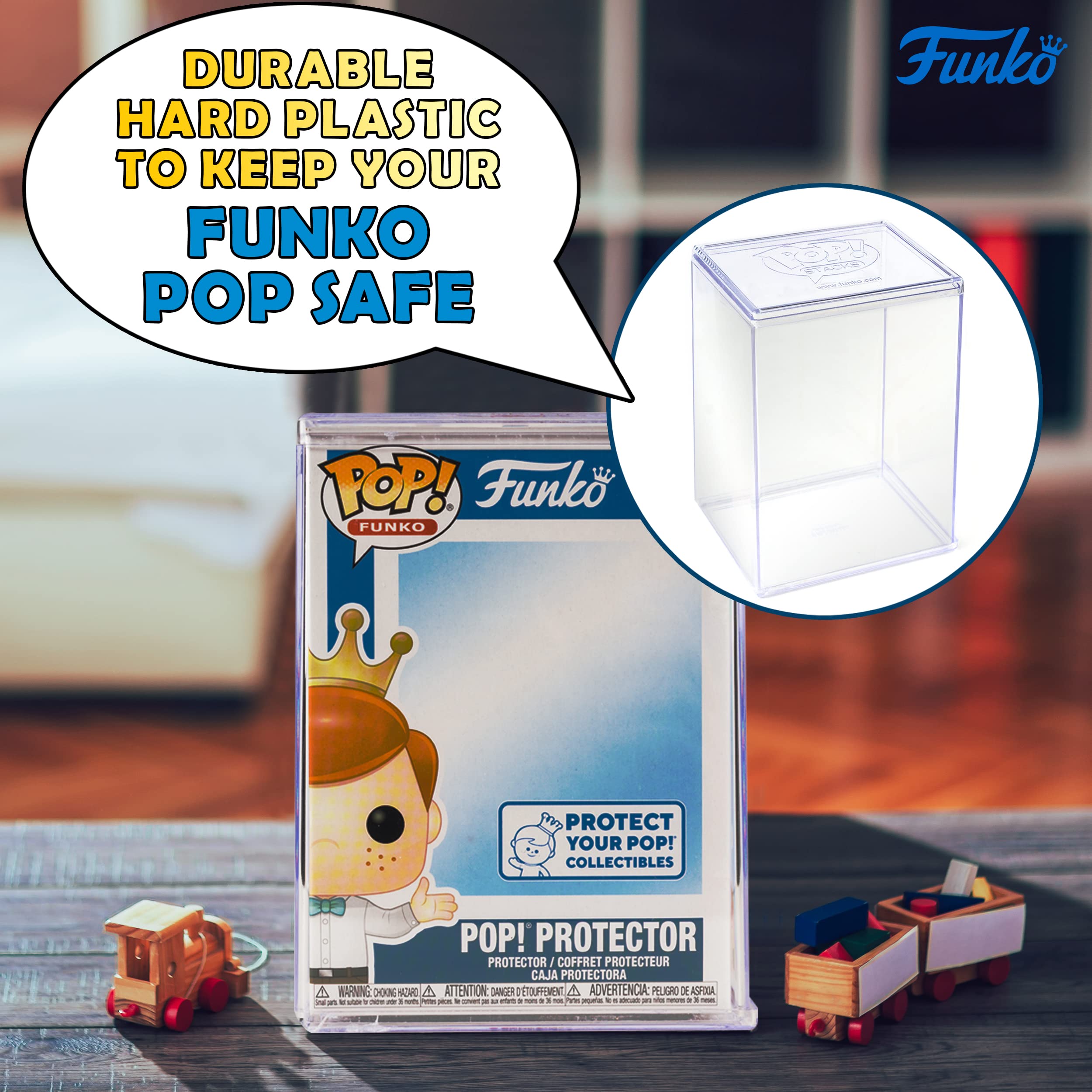 Original Funko Pop Protector - Heavy Duty 0.35mm Thick Crystal Clear Display Case for Vinyl Figures | Stackable & Interlocking Design | Perfect for Collectible Display & Protection (Pack of 6) | Ideal for Home Decor, Office Display & Gift Packaging