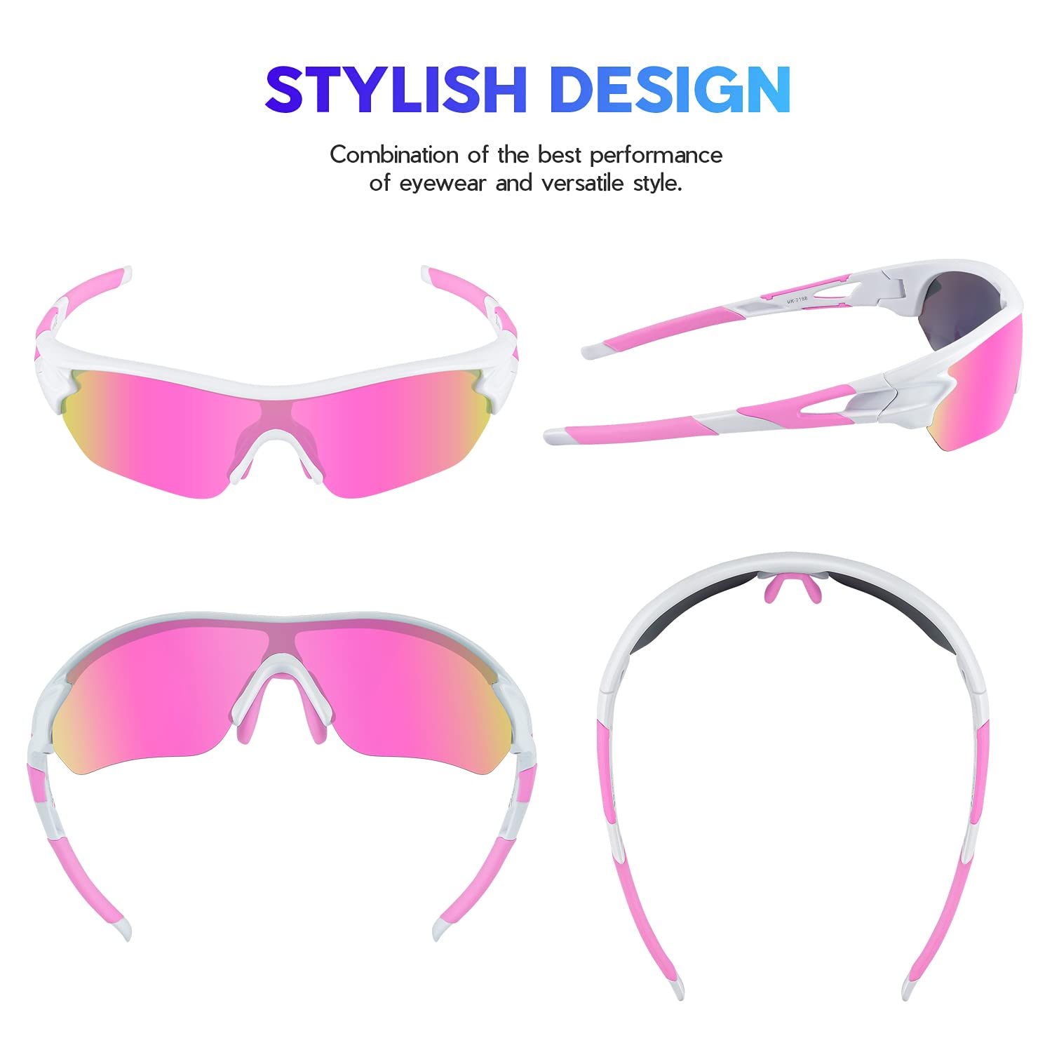 BEACOOL Polarized Sports Sunglasses for Men & Women - UV Protection, Lightweight & Durable for Running, Cycling, Hiking & Outdoor Activities