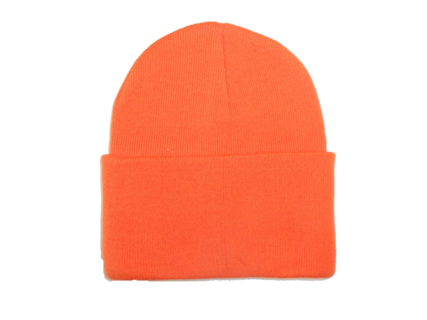Orange Long Beanie for Men & Women - Soft Knit Ski Hat with Fleece Lining - Warm Winter Hat for Cold Weather - Perfect for Skiing, Snowboarding and Outdoor Activities