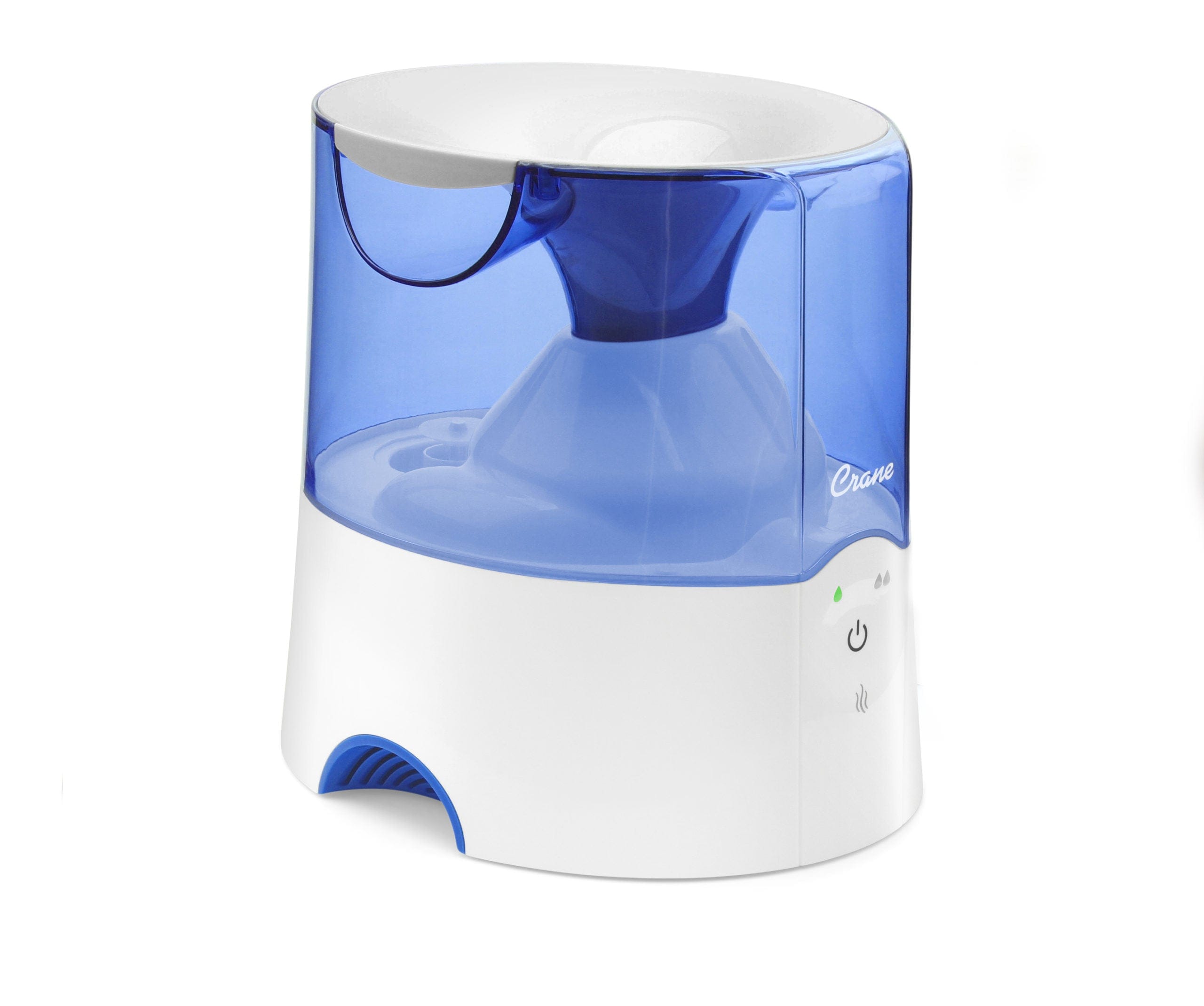 0.5 Gallon Warm Mist Humidifier by Crane - Quiet Ultrasonic Humidifier for Bedroom, Nursery & Office - Relieves Dry Air, Allergies & Congestion
