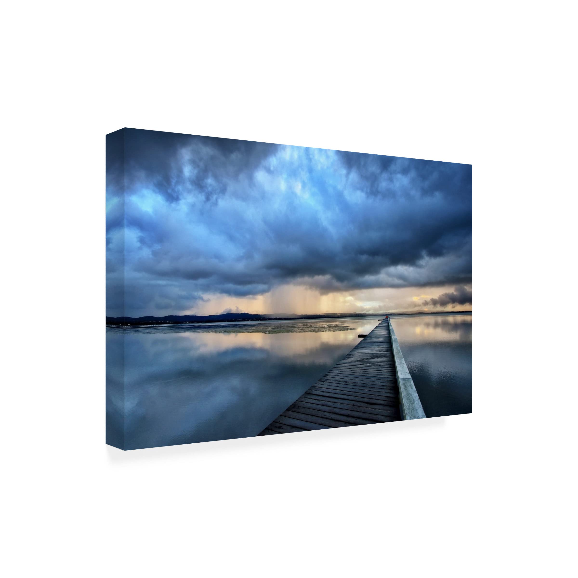 Stormy Walk Canvas Art Print by Beata Czyzowska Young - Modern Coastal Wall Decor for Living Room, Bedroom & Office - Handmade Gallery Wrapped Ready to Hang