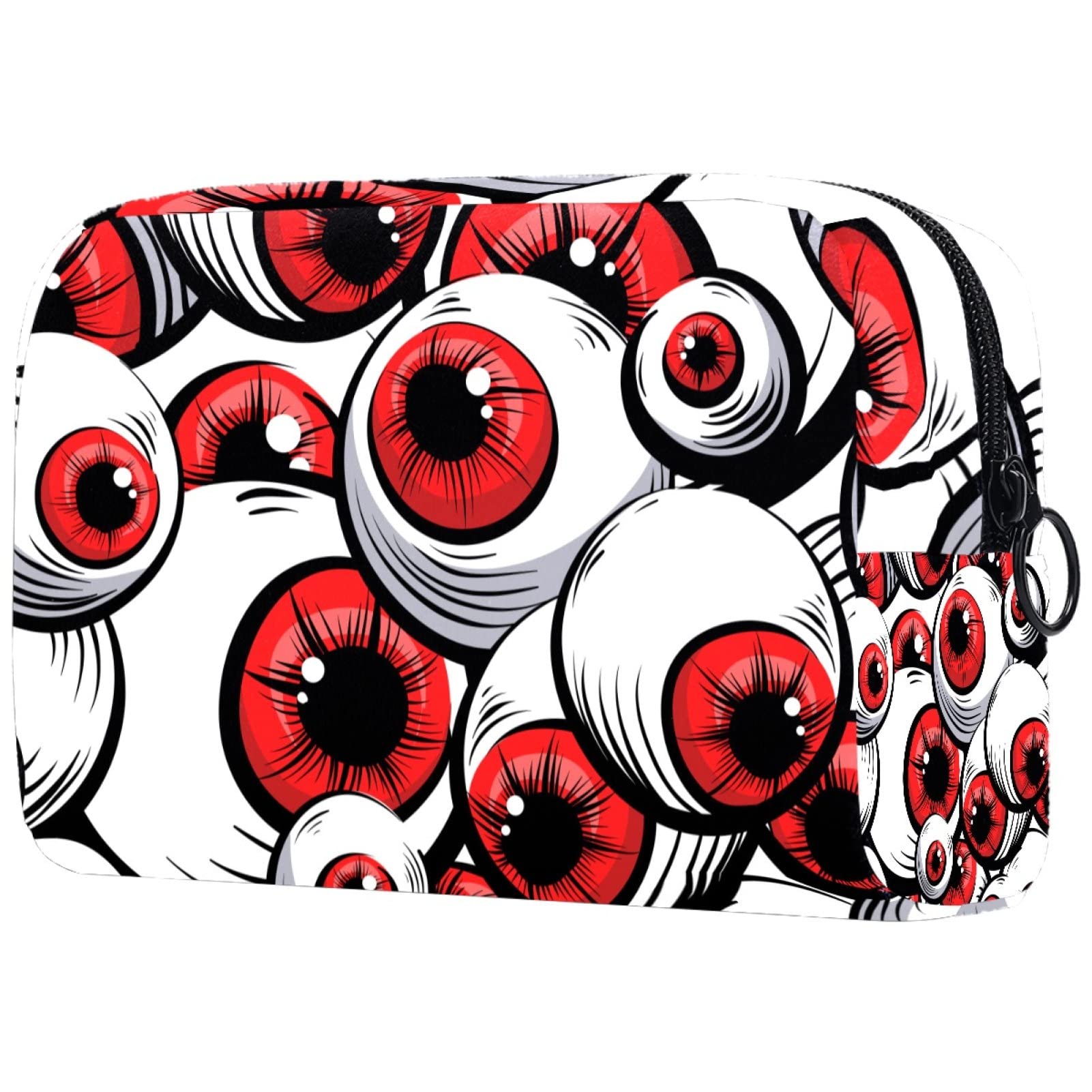 Halloween Red Eyeball Cosmetic Bag - Waterproof Travel Makeup Organizer for Women