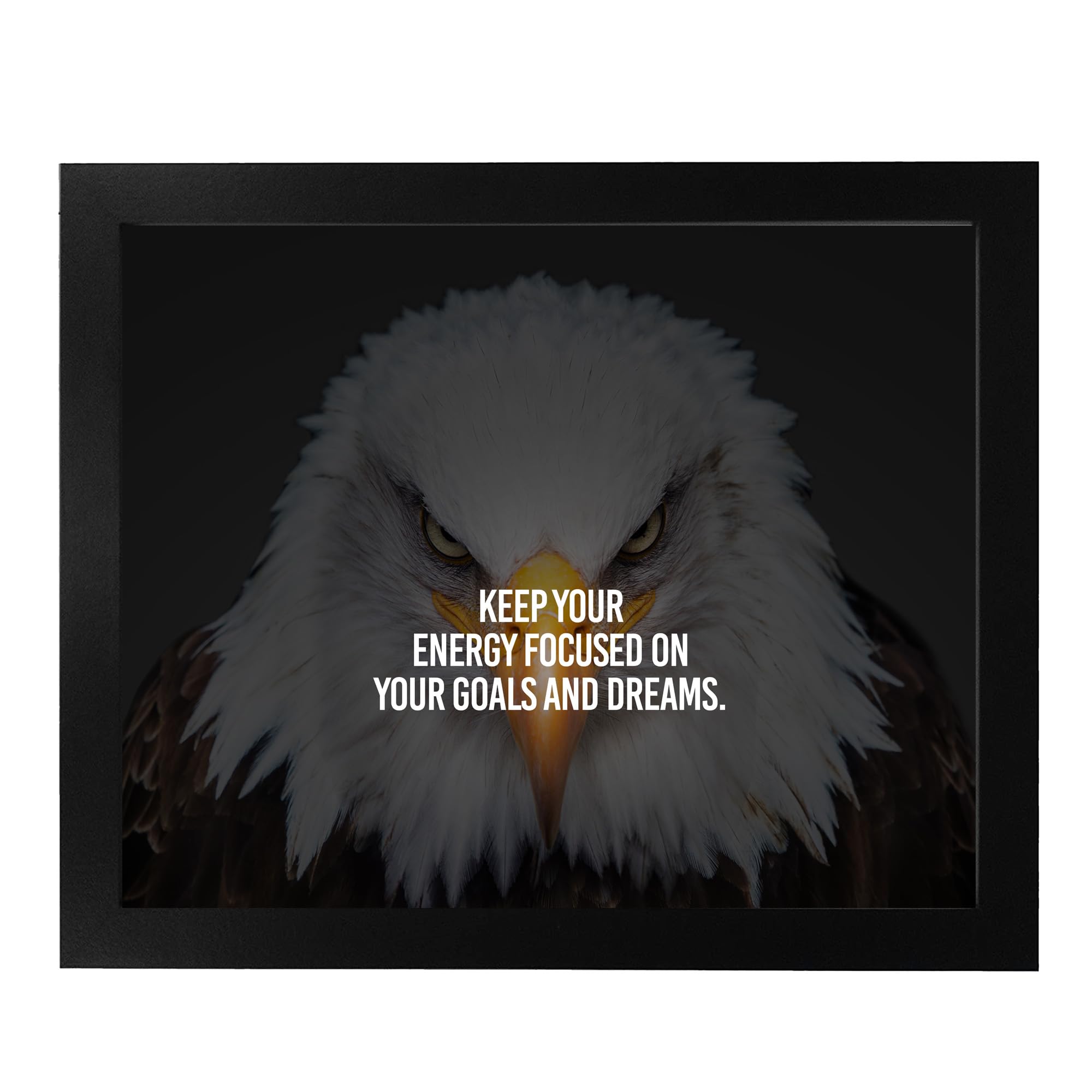 Bald Eagle Motivational Wall Art Print - Inspirational Home, Office, Studio, School & Gym Decor - Unframed 10x8 Inches - Perfect for Motivation & Goal Setting Spaces