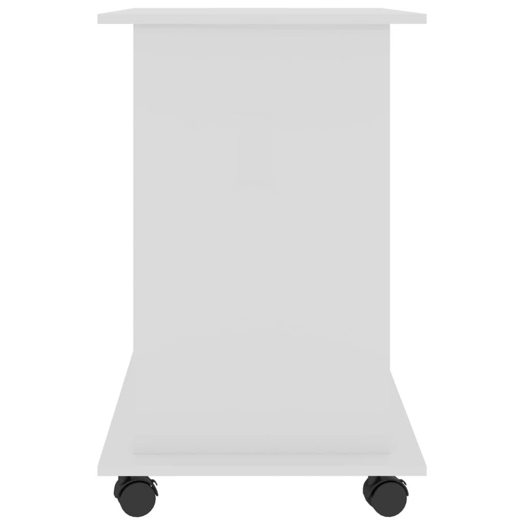 vidaXL Gaming Desk with Keyboard Tray - White Home Office Workstation for PC Setup