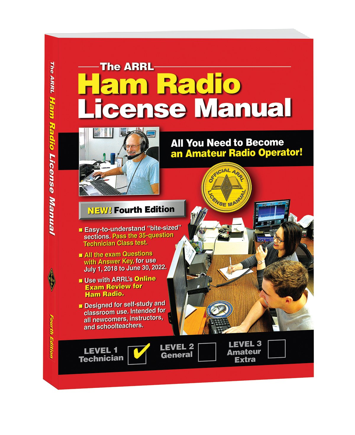 ARRL Ham Radio License Manual - Softcover Edition | Study Guide for FCC Amateur Radio Exams | Perfect for Beginners & Hobbyists at Home or Field Operations