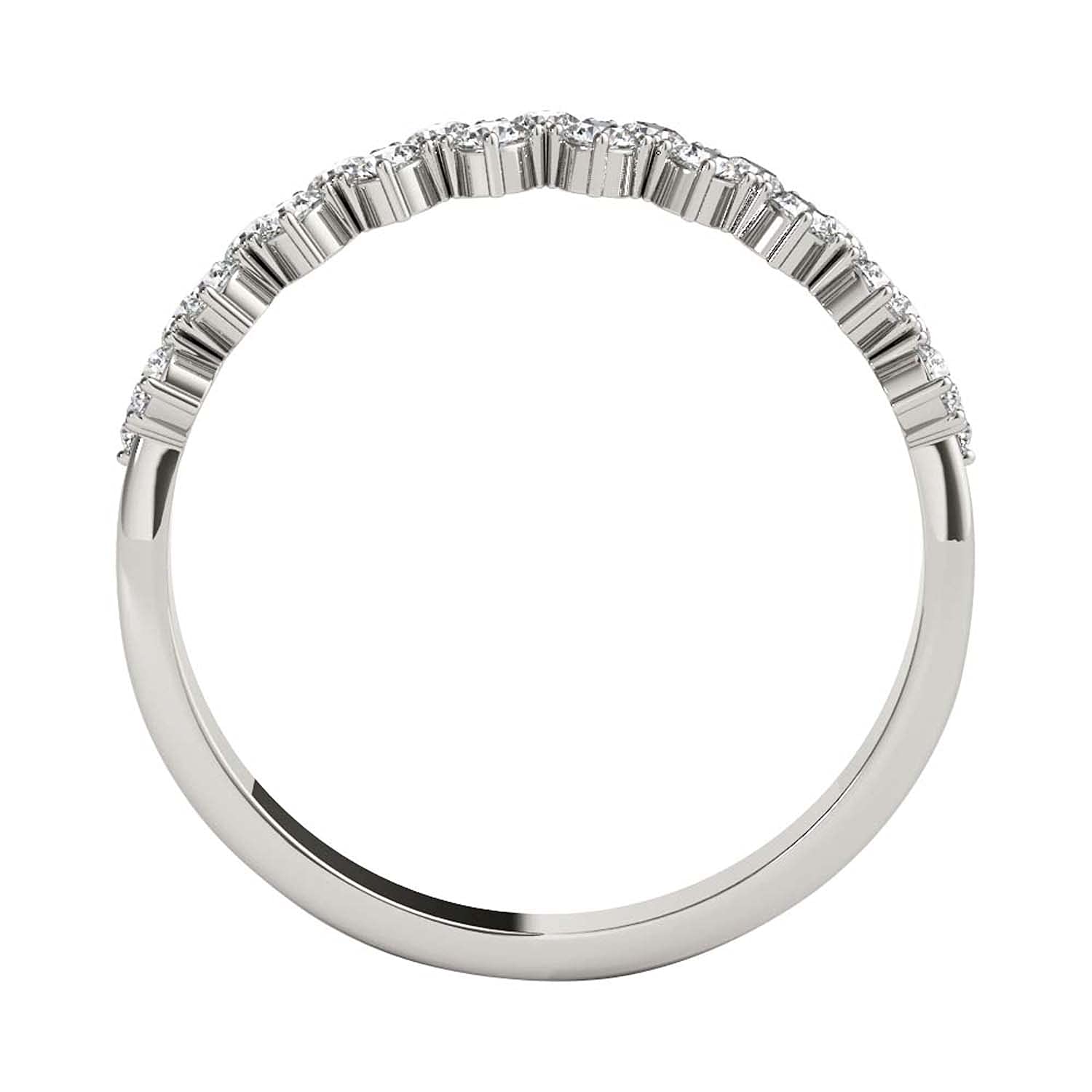 0.50 Carat Lab Grown Diamond Wedding Band for Women - 21 Stone Engagement & Anniversary Ring in 14K Rose, White & Yellow Gold | Perfect for Proposals, Bridal Sets, and Special Occasions
