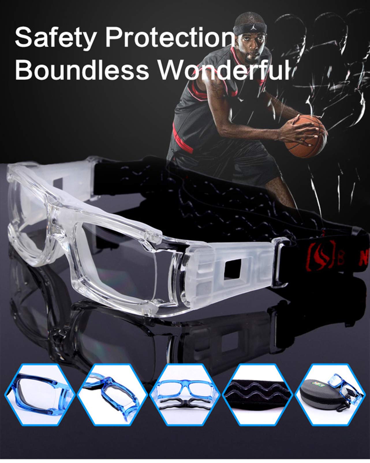 Anti-Fog Sports Goggles - Basketball & Football Protective Eyewear for Men & Women - Perfect for Outdoor Games & Training