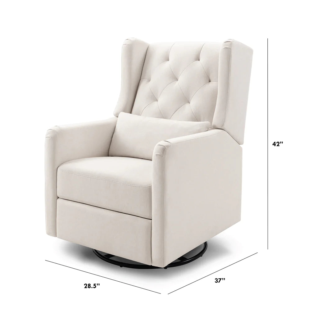 Everly Recliner and Swivel Glider Chair - Modern Comfort for Living Room, Nursery & Home Office - Ergonomic Design with Smooth 360° Rotation