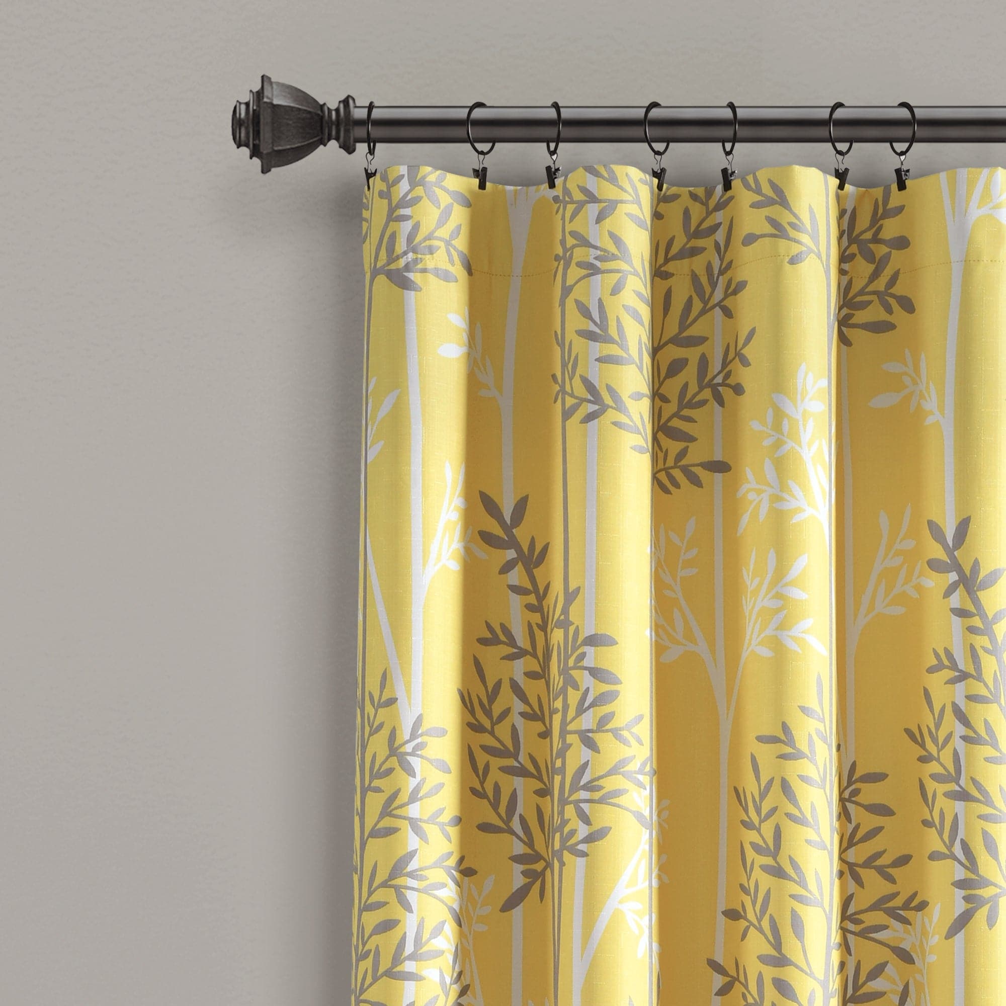 Blackout Curtain Panels with Rod Pocket - Thermal Insulated Linear Tree Design for Bedroom & Living Room - Noise Reducing & Energy Saving Window Treatments