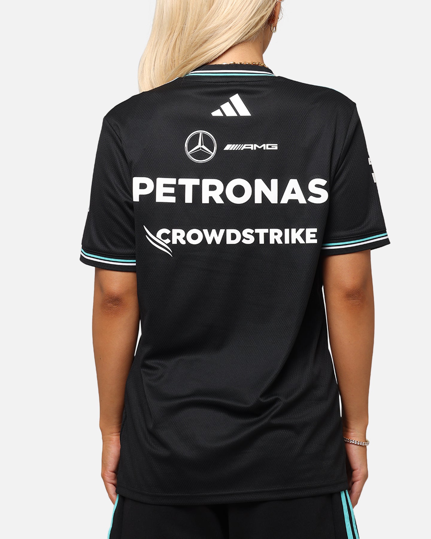 Adidas x Mercedes AMG PETRONAS F1 2025 Authentic Drive T-Shirt - Black - Official Formula One Racing Tee for Men - Perfect for Race Day, Fan Events & Casual Wear