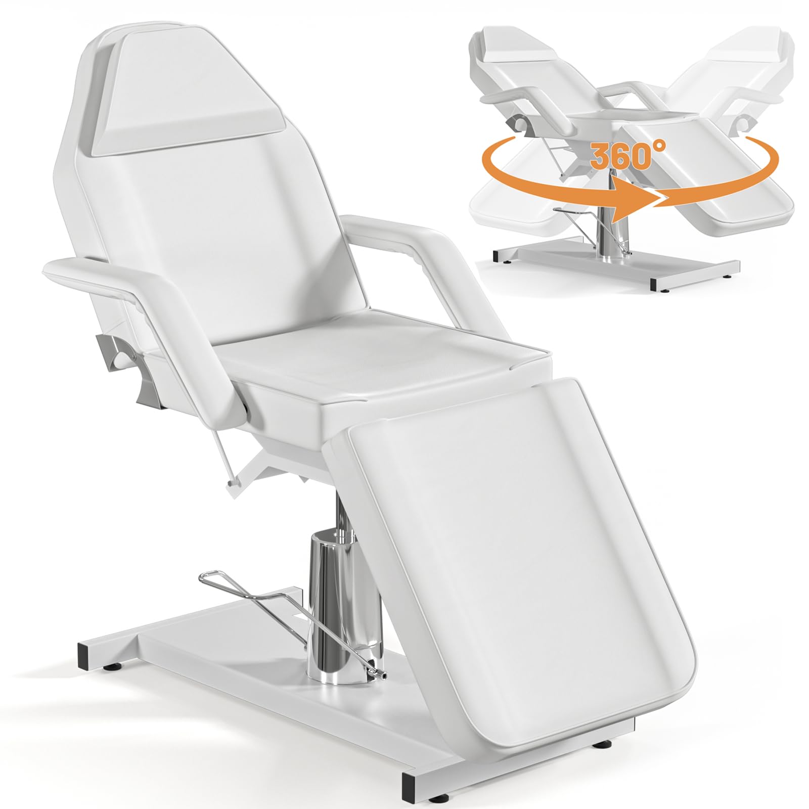 **Hydraulic Spa Chair - Adjustable Esthetician Bed & Tattoo Chair for Salon, Facial, Massage - 500lbs Weight Capacity - Perfect for Beauty Clinics, Tattoo Studios & Relaxation Therapy**