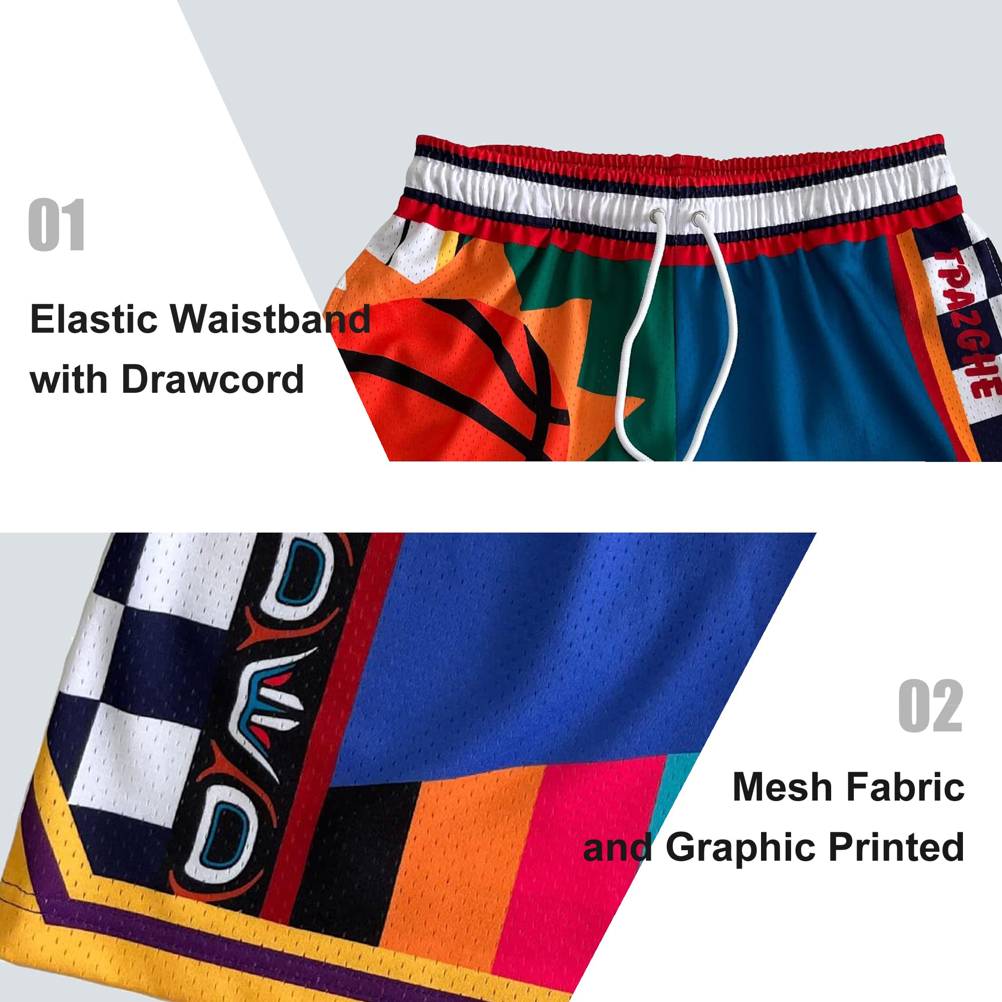 **Men's Basketball Athletic Shorts - Breathable Mesh Gym Workout Training Shorts with Drawstring & Pockets - Perfect for Running, Sports & Casual Wear**