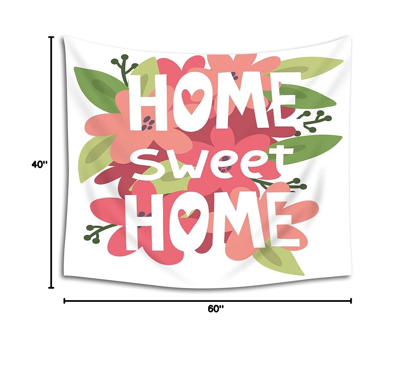 WONDERTIFY Floral Tapestry Wall Hanging - 60x40 Inches Spring Blossom Flower Design for Bedroom, Living Room & Dorm Decor | Perfect for Boho Chic Home Aesthetic & Cozy Interior Design