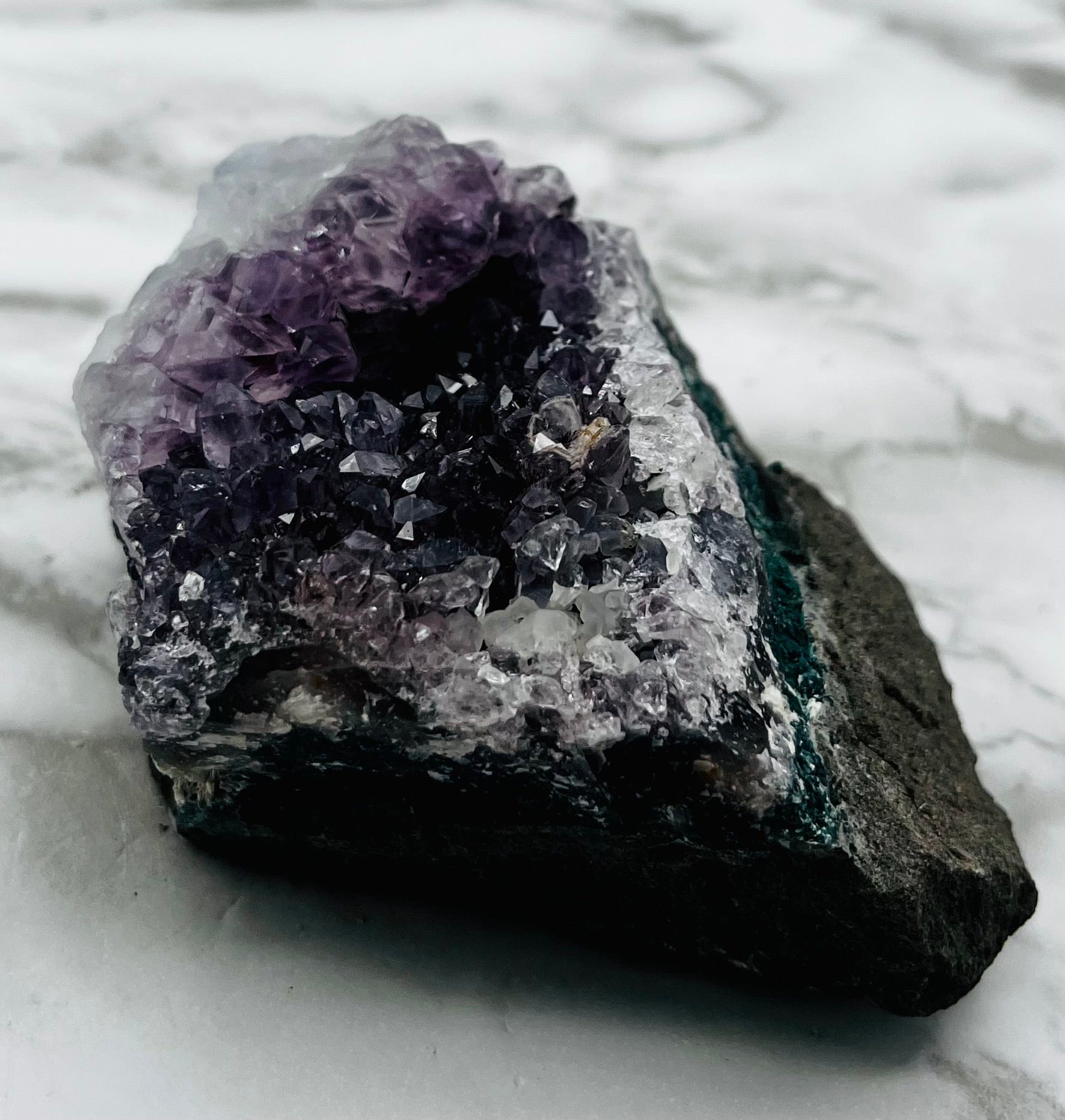Natural Amethyst Cluster Specimen - Raw Purple Crystal Geode for Home Decor, Meditation & Healing | Perfect for Display, Gifts & Spiritual Practices