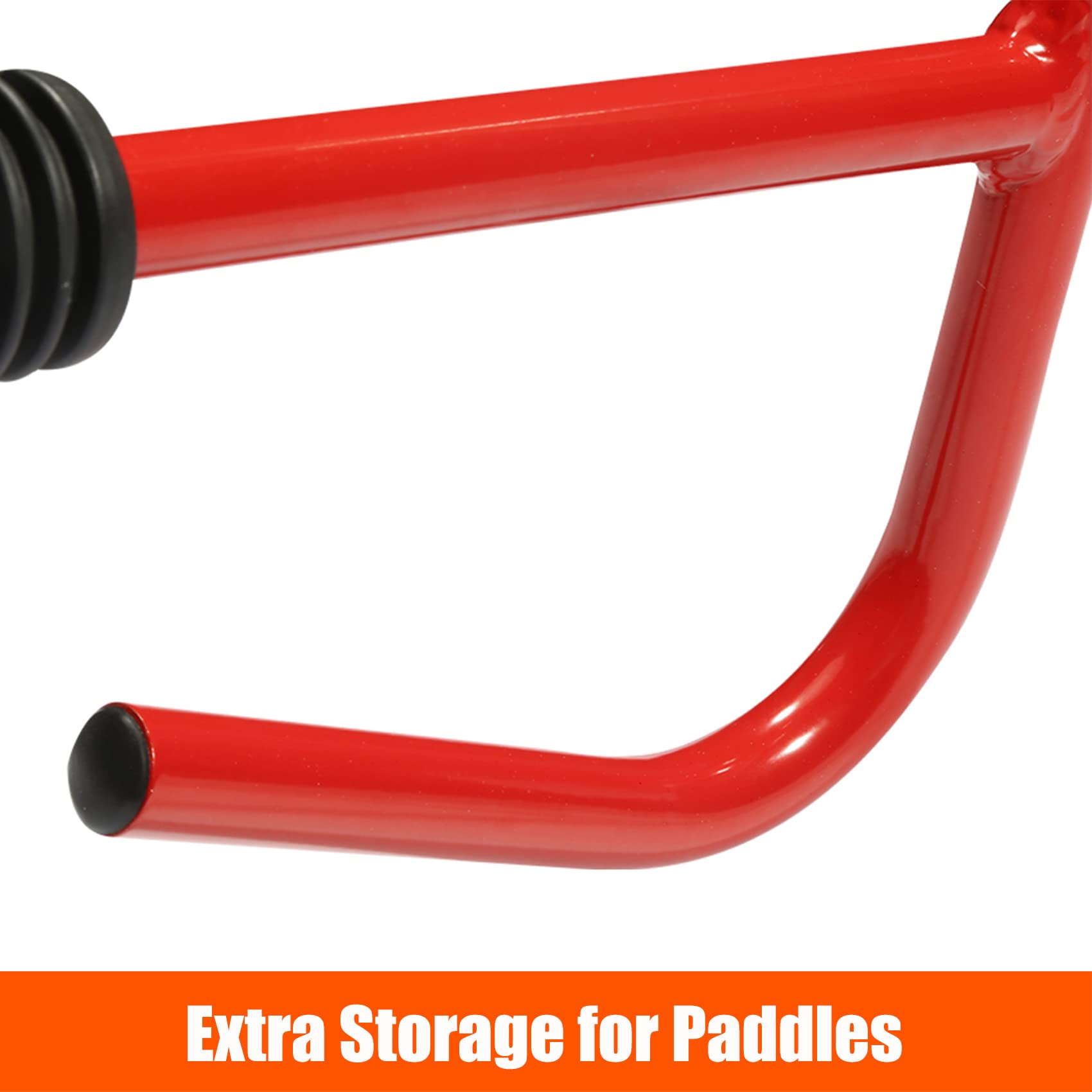 TC-HOMENY Red Wall Mount Kayak Storage Rack - Heavy Duty Folding Kayak Hanger & Ladder for Indoor/Outdoor Use - Perfect for Garage, Shed, or Boat House Organization