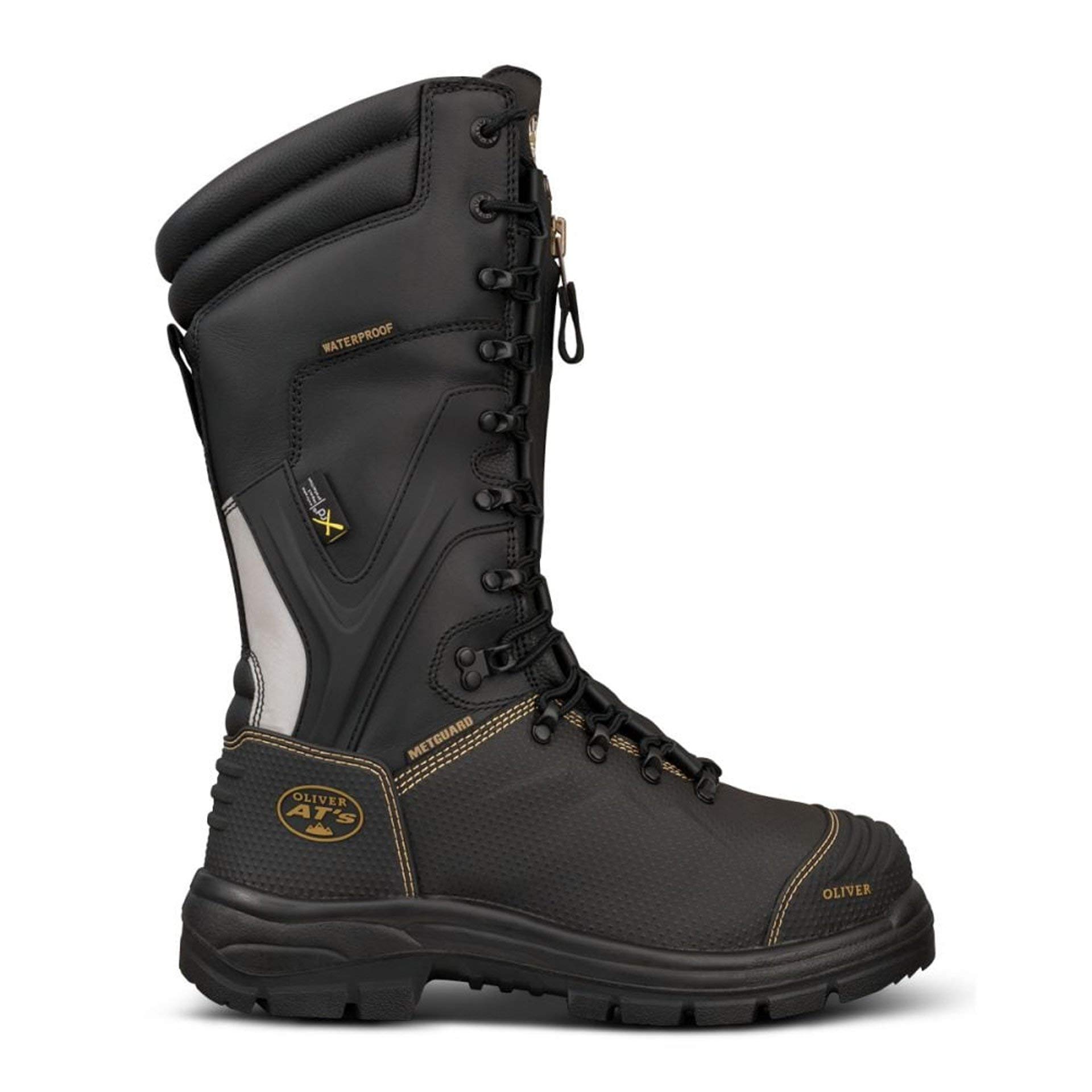 Oliver Men's Leather Work Boots - Durable & Comfortable for Construction, Hiking & Outdoor Work (Brown, Size 10) | Perfect for Job Sites, Camping & Heavy Duty Use