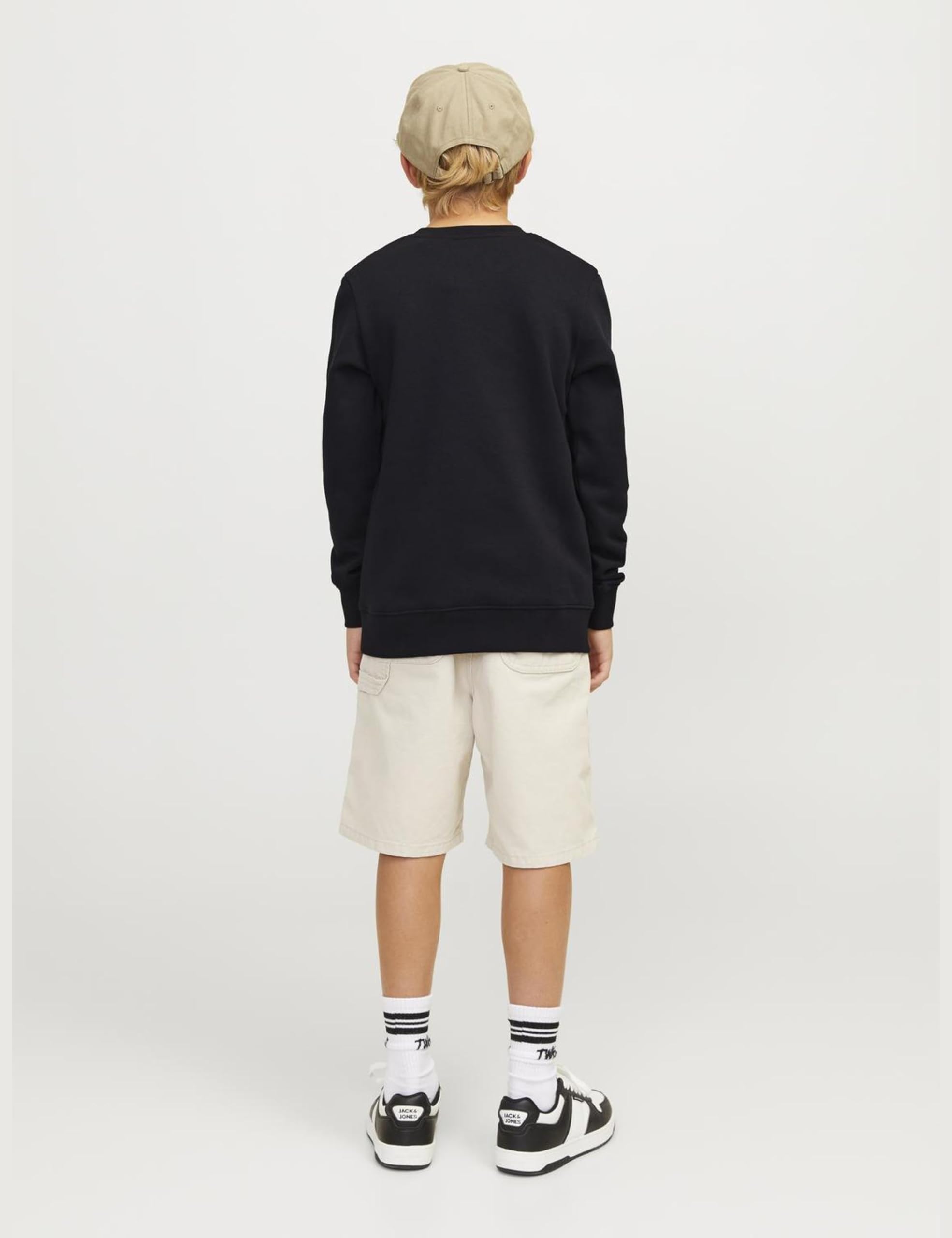 JACK & JONES Boys' Mountain Logo Crewneck Sweatshirt - Soft Cotton Pullover Hoodie for Kids & Teens | Perfect for School, Outdoor Activities & Casual Wear