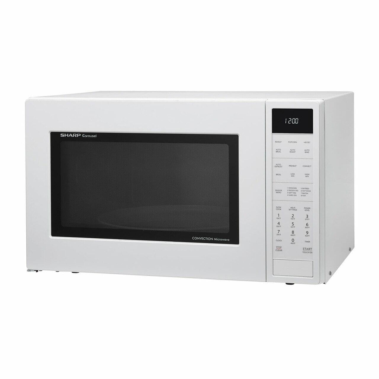 Sharp SMC1585BW 1.5 cu. ft. White Convection Microwave Oven with Auto Defrost - Perfect for Small Kitchens, Dorm Rooms & Office Breakrooms