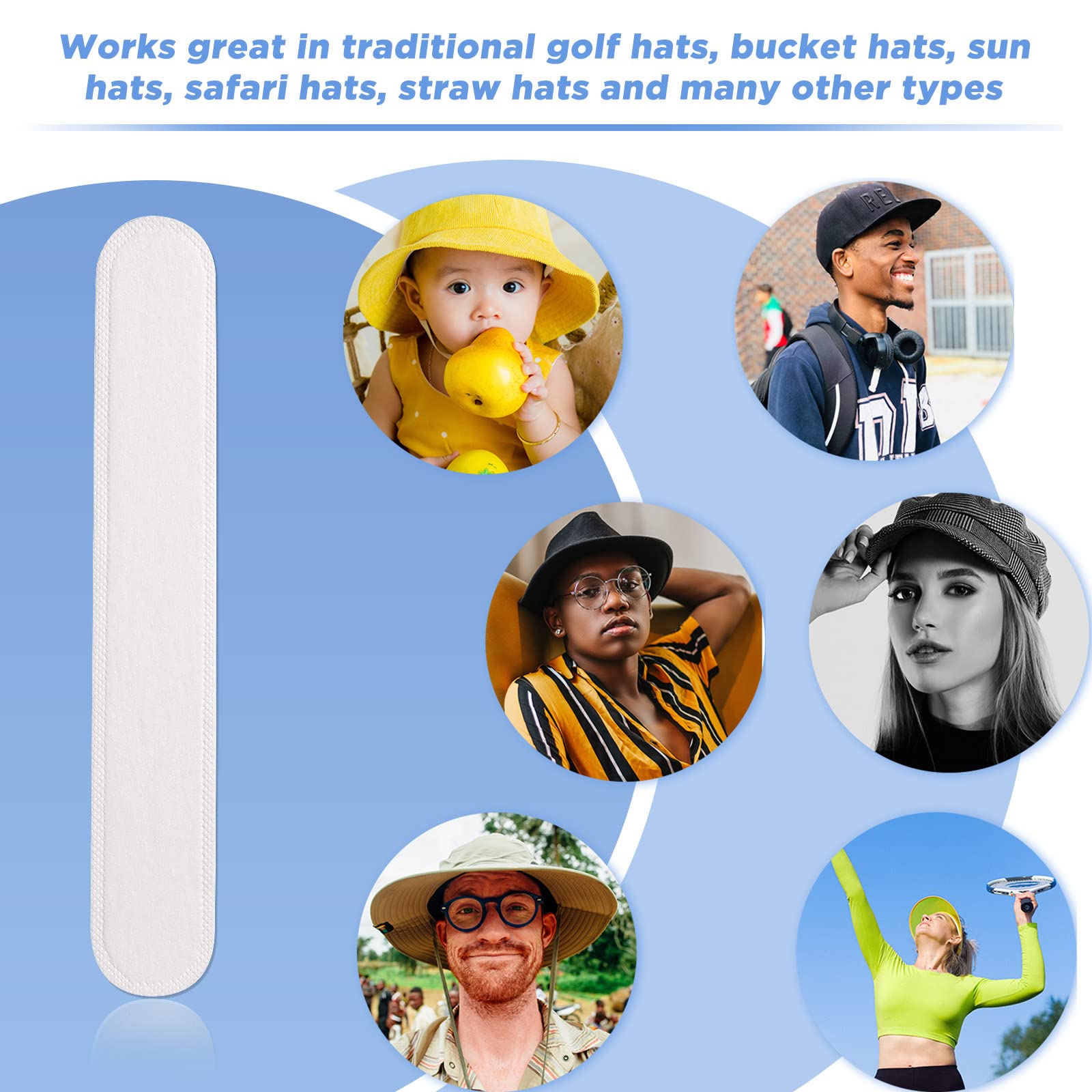 30 Pcs Disposable Hat Sweat Liners - Moisture Wicking Cap Sweatbands for Men & Women - Perfect for Golf, Baseball, Workouts & Outdoor Activities