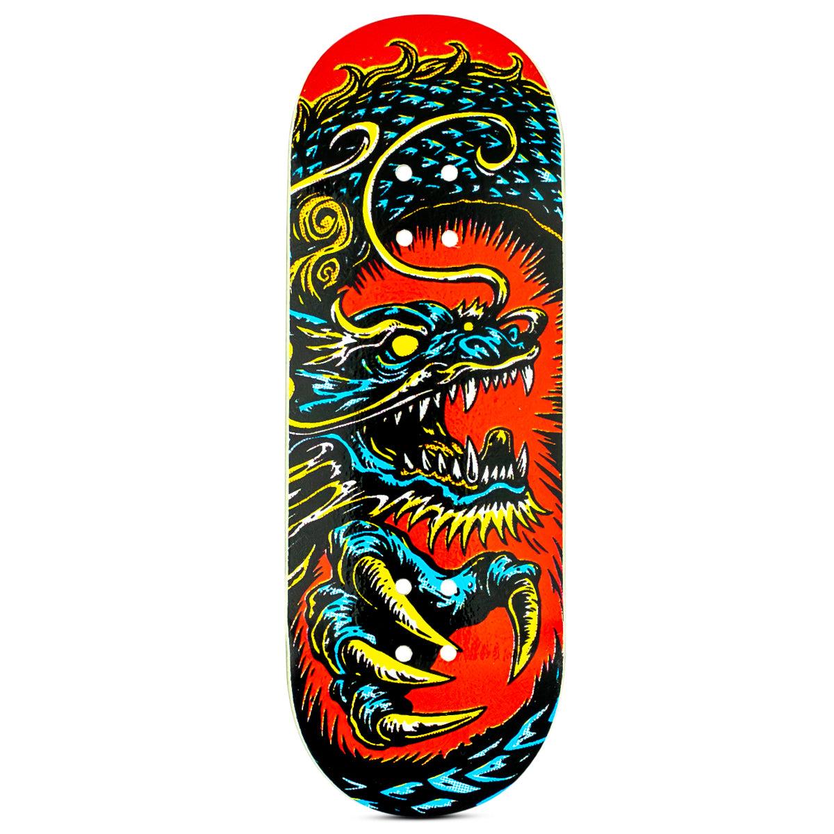 Professional Chems Fingerboard Deck - Blue Dragon Design | Perfect for Skateboard Tricks, Collecting & Indoor Practice