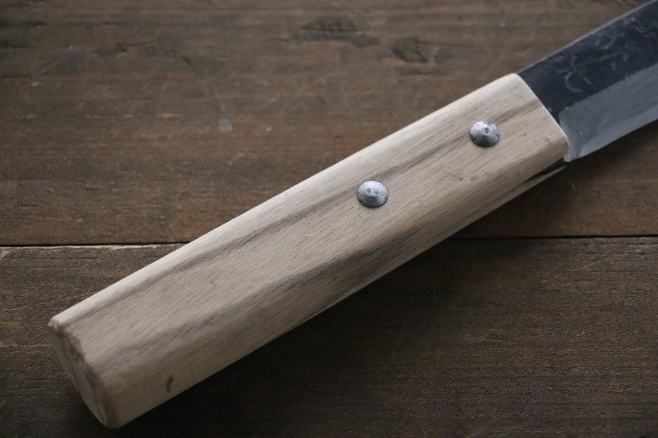Premium Japanese Fukube Blue Steel No.2 Makiri Knife 135mm - Professional Sushi & Vegetable Knife for Chefs & Home Cooking