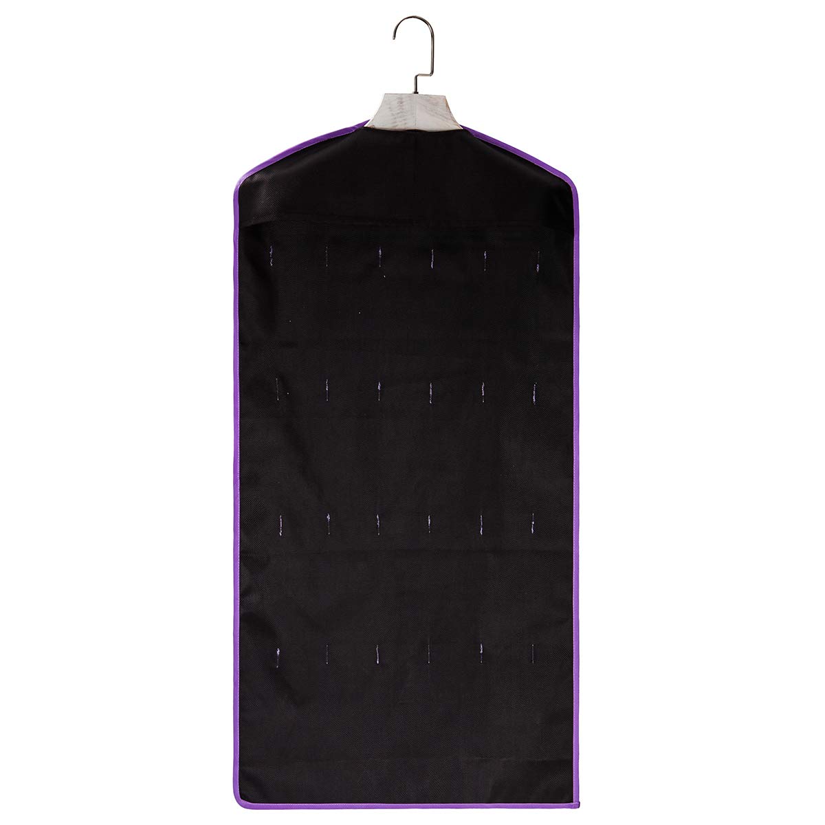 TRIUMPH VISION Black & Purple Wall-Mounted Sunglasses Organizer with 20 Slots - Hanging Glasses Display Stand | Durable Oxford Sunglasses Storage Case for Home, Office, or Retail Store