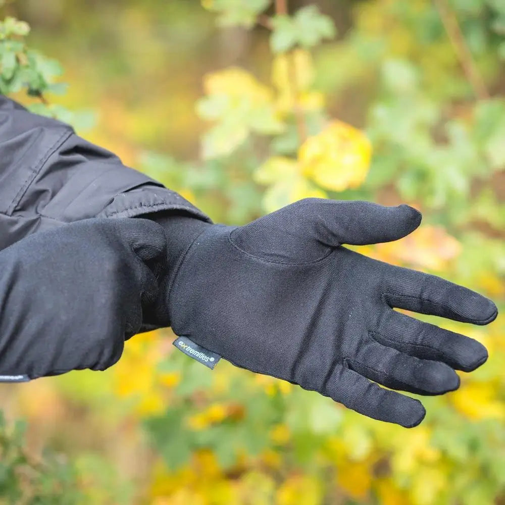 Extremities Silk Liner Gloves - Ultra Thin Thermal Gloves for Cold Weather, Running, Hiking & Outdoor Activities
