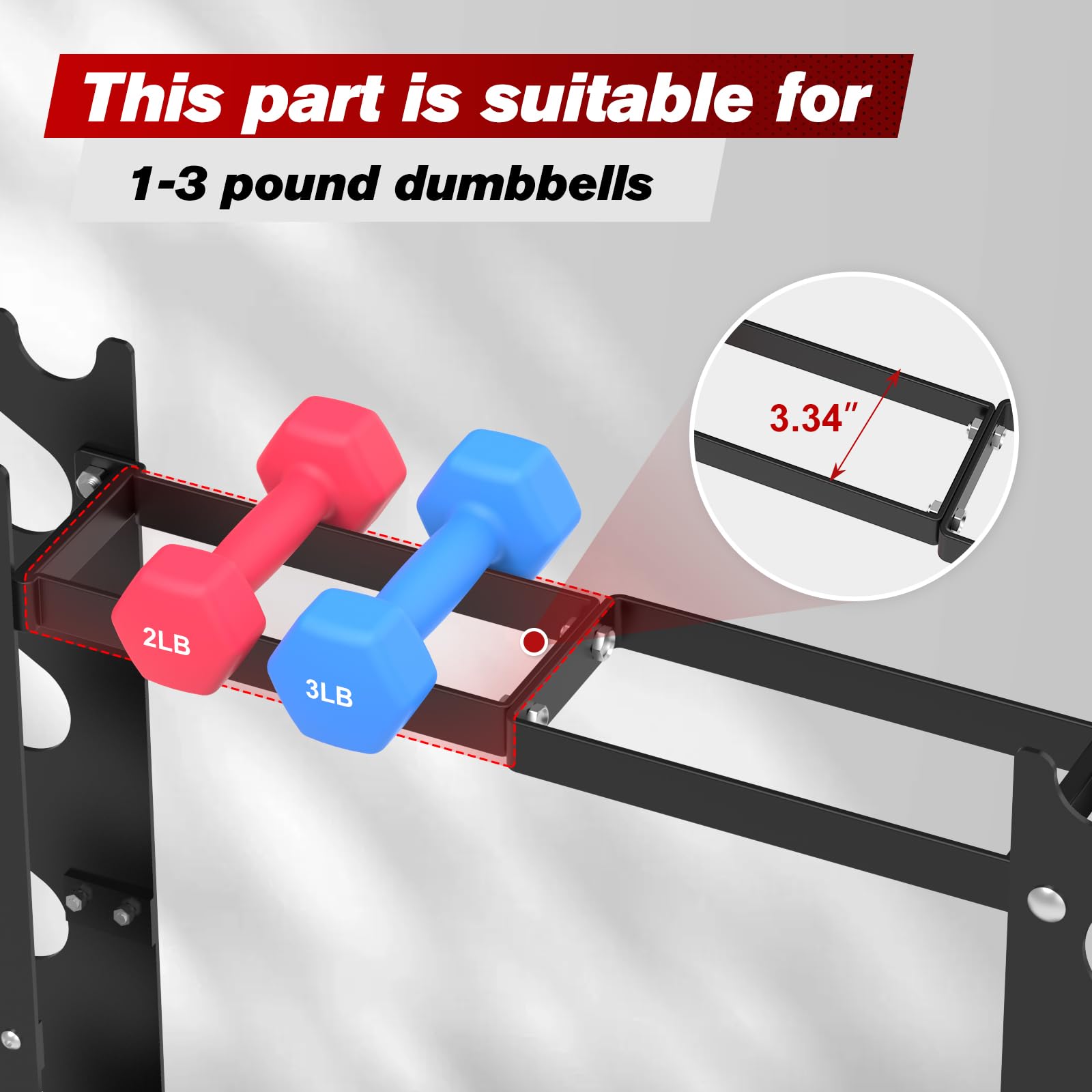 Dumbbell Rack Stand - 5-Tier 450LBS Capacity Weight Storage Organizer for Home Gym (Red & Black) | Heavy Duty Dumbbell Holder for Strength Training | Fits 8-30 LBS Dumbbells | Perfect for Garage, Basement & Home Workout Spaces
