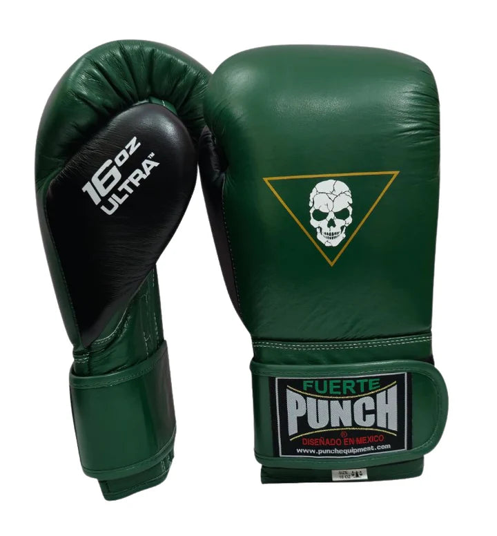 Premium Mexican™ ULTRA VENGANZA Boxing Gloves - Green - Professional Training & Sparring Gear for MMA, Kickboxing & Fitness Workouts