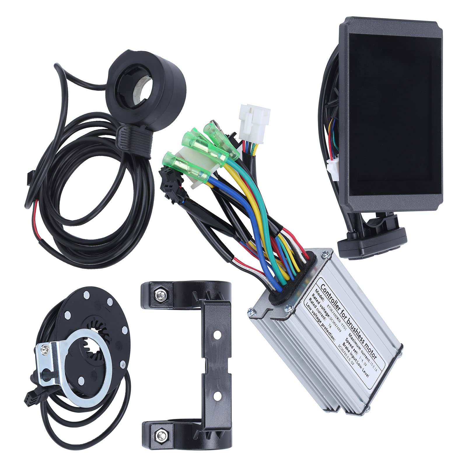 36V/48V 250W Brushless Electric Motor Controller Kit with KT-LCD8H Display & Throttle - Perfect for E-Bike Conversion & DIY Electric Bicycle Upgrades (Ideal for Commuting, Off-Roading & Urban Riding)