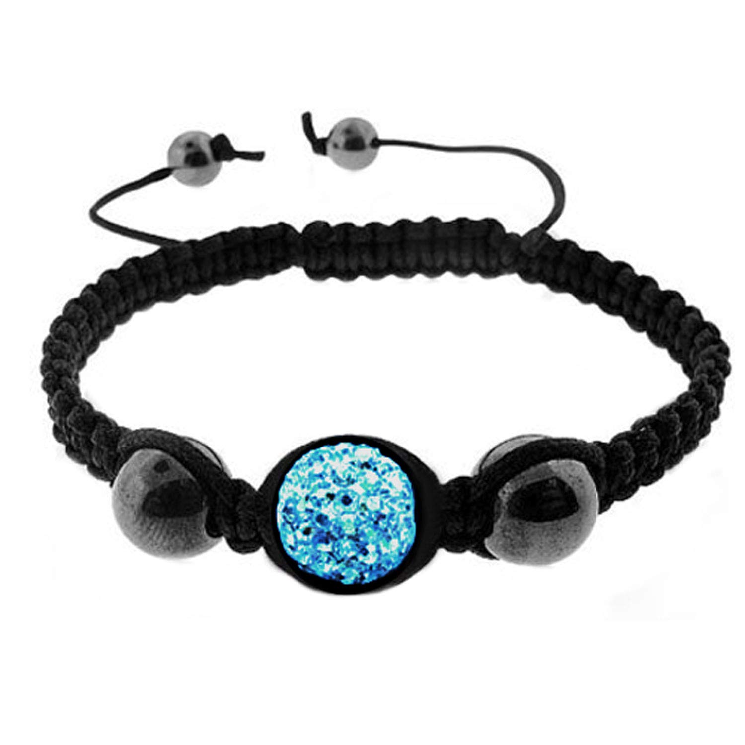 BodyJ4You Disco Ball Bracelet - Sparkling Pave Crystal Beaded Adjustable Unisex Wrist Jewelry for Parties, Concerts & Night Out