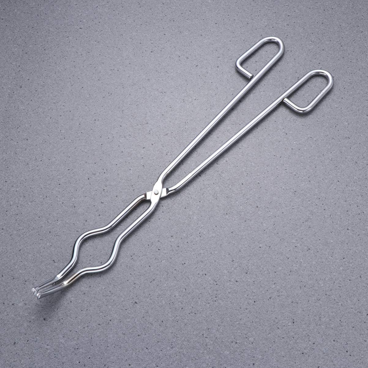 Laboratory Flask Tongs & Beaker Clamp Set - High Quality Flask Holder, Crucible Clamp for Chemistry Experiments, Science Class & Lab Research