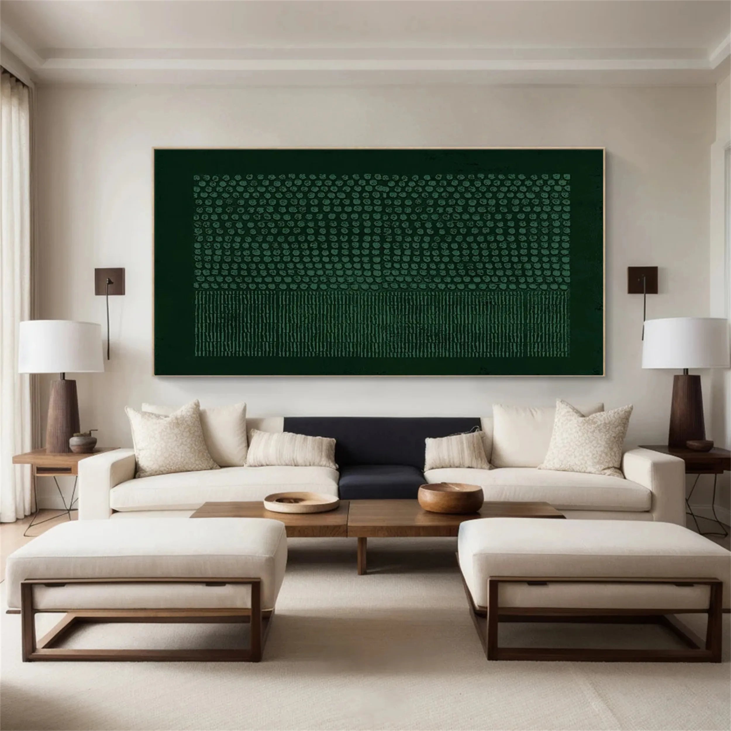 Blue & Green Abstract Art Print #BG024 - Modern Wall Decor for Living Room, Bedroom & Office