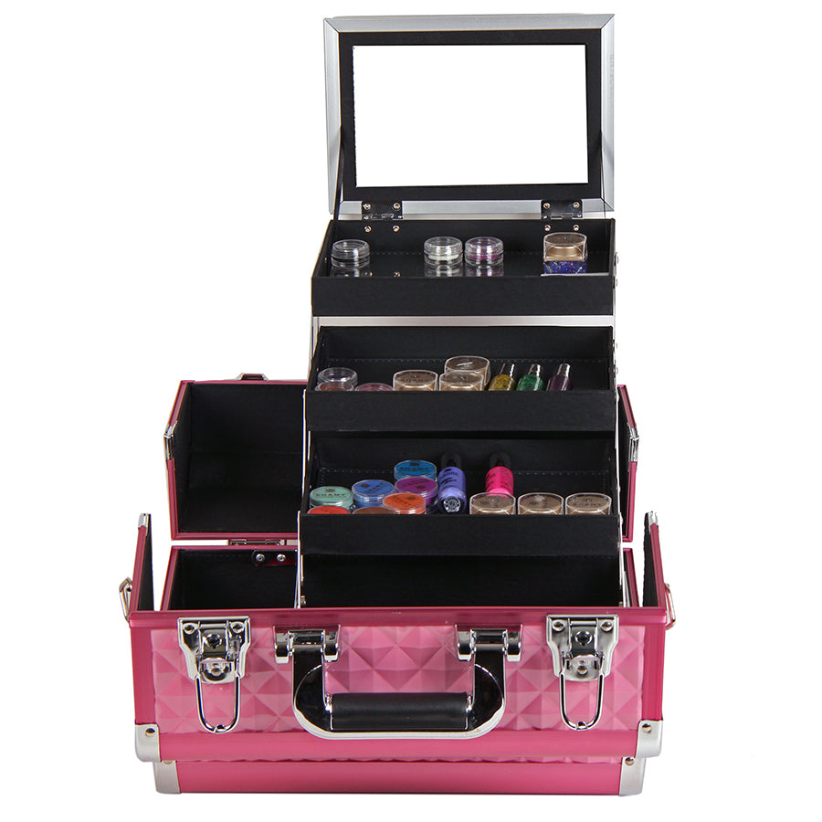 Professional Fantasy Collection Makeup Train Case - Large Capacity Cosmetic Organizer for Makeup Artists & Beauty Enthusiasts | Perfect for Salon, Travel & Home Storage