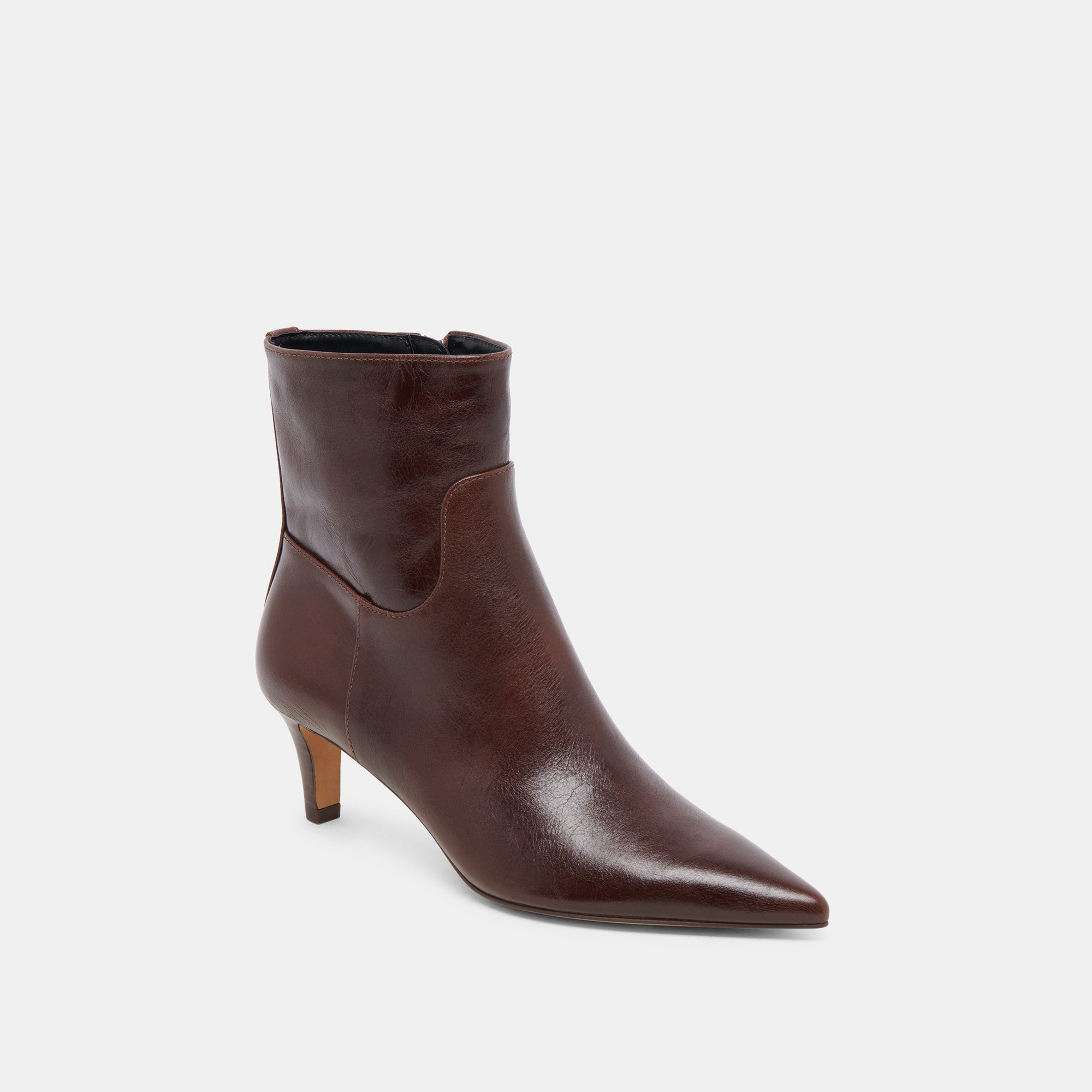 Sondra Women's Mahogany Leather Booties - Stylish Ankle Boots for Fall & Winter Fashion | Perfect for Casual Outfits, Office Wear & Date Nights